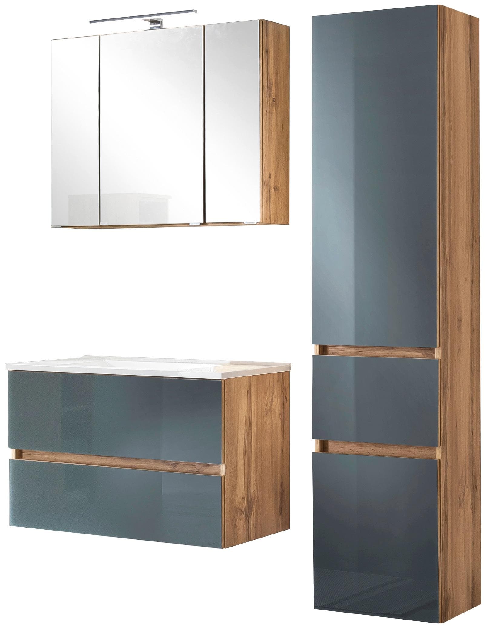 Waschtischset mit Seitenschrank - elegantes Badezimmer-Design