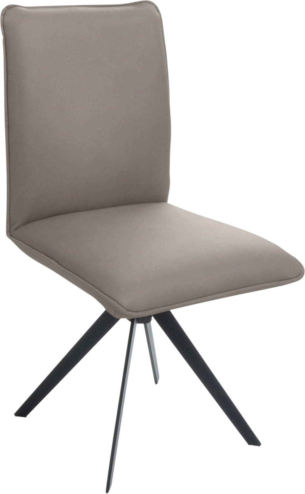 K+W Komfort & Wohnen Drehstuhl Grau Schwarz Leder