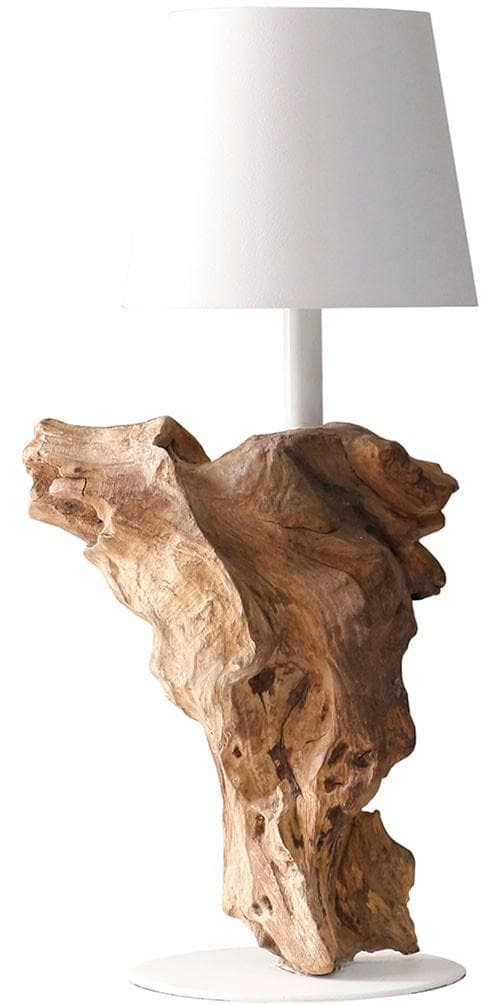 Salesfever LED Tischleuchte Akku Natur/Weiß Tragbar Wiederaufladbar