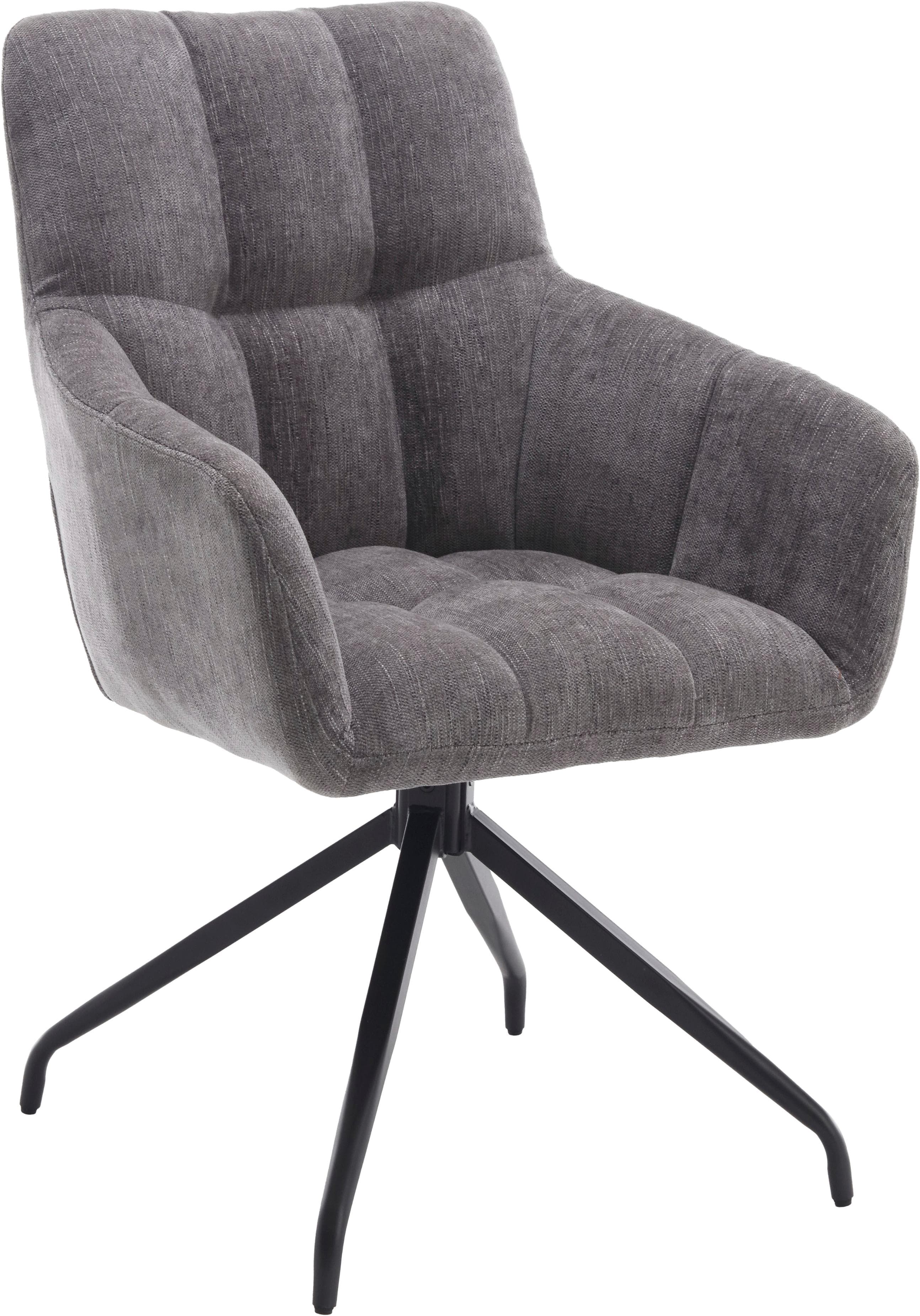 Home Affaire Drehstuhl 2er Set Anthrazit Metall Boucle