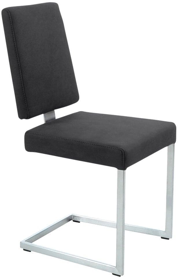 K+W Komfort & Wohnen Freischwinger Santiago Schwarz Microfaser