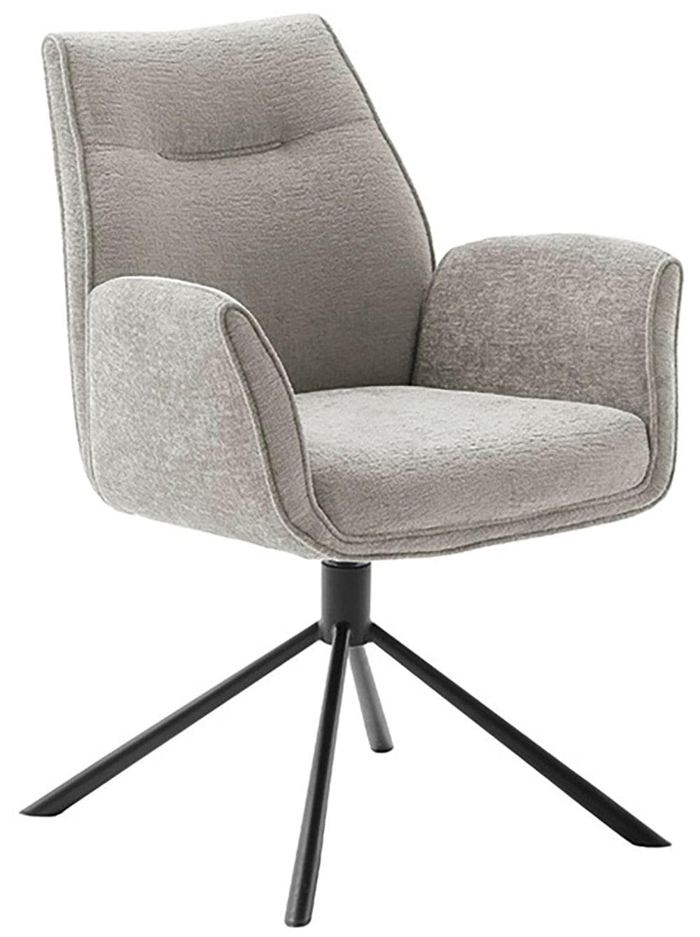 Taupe Polyester Armlehnstuhl Set (2 Stück) - 360° Drehbar