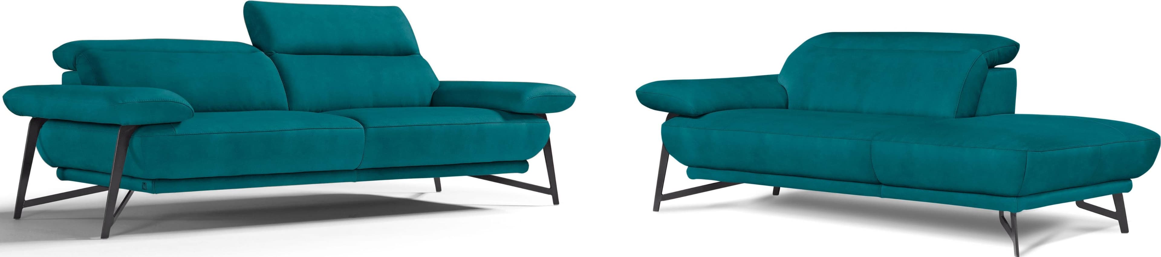 EGOITALIANO Anais Sofa Set Luxus-Microfaser blaurün