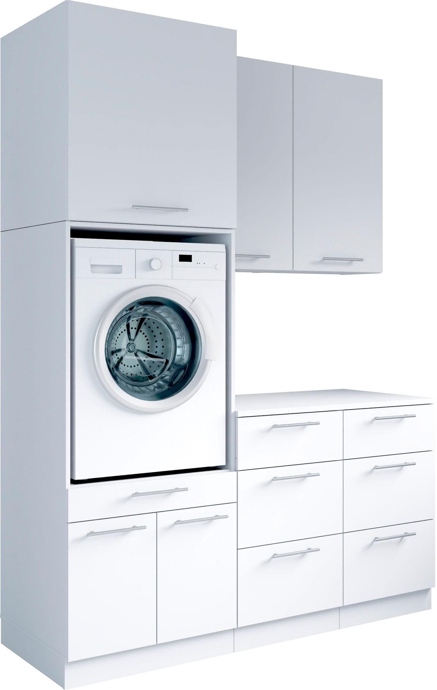 Mehrzweckschrank-Set LAUNDREEZY 6-tlg. Weiß Holzwerkstoff