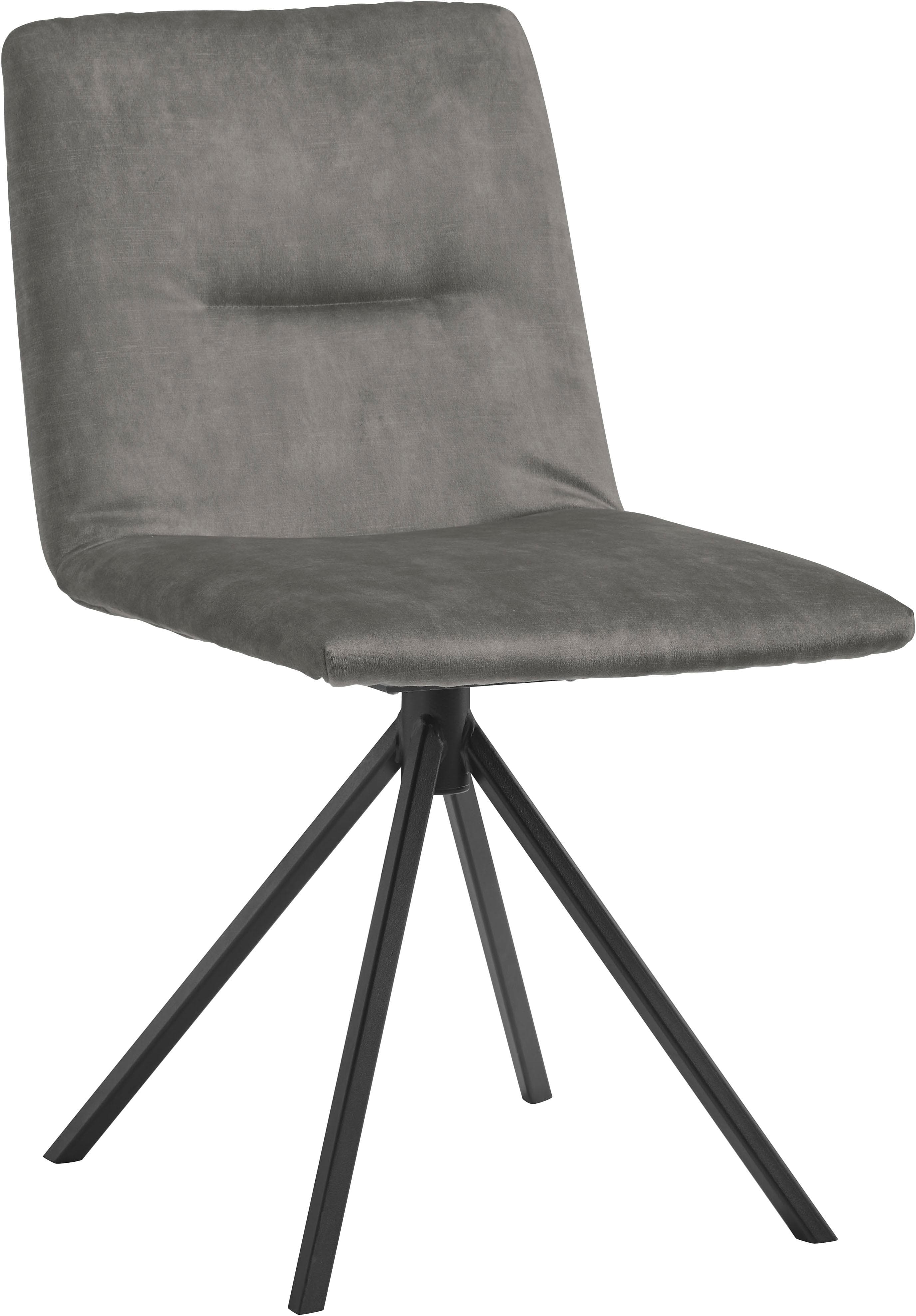 Musterring Polsterstuhl JustB SP500 Grau Veloursstoff Stativgestell