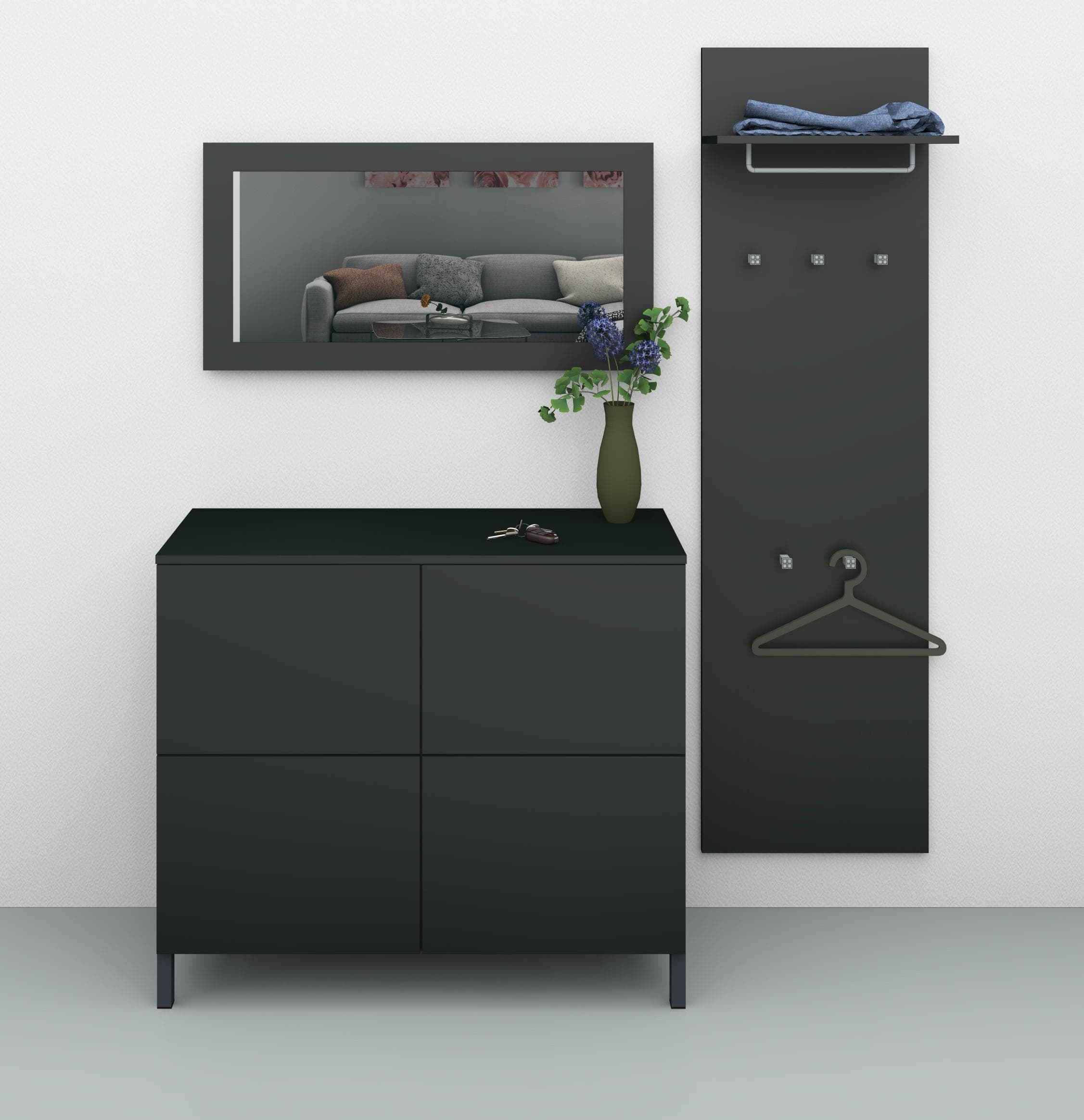 3-teiliges Garderobenset - stilvolles Design und praktische Aufbewahrung