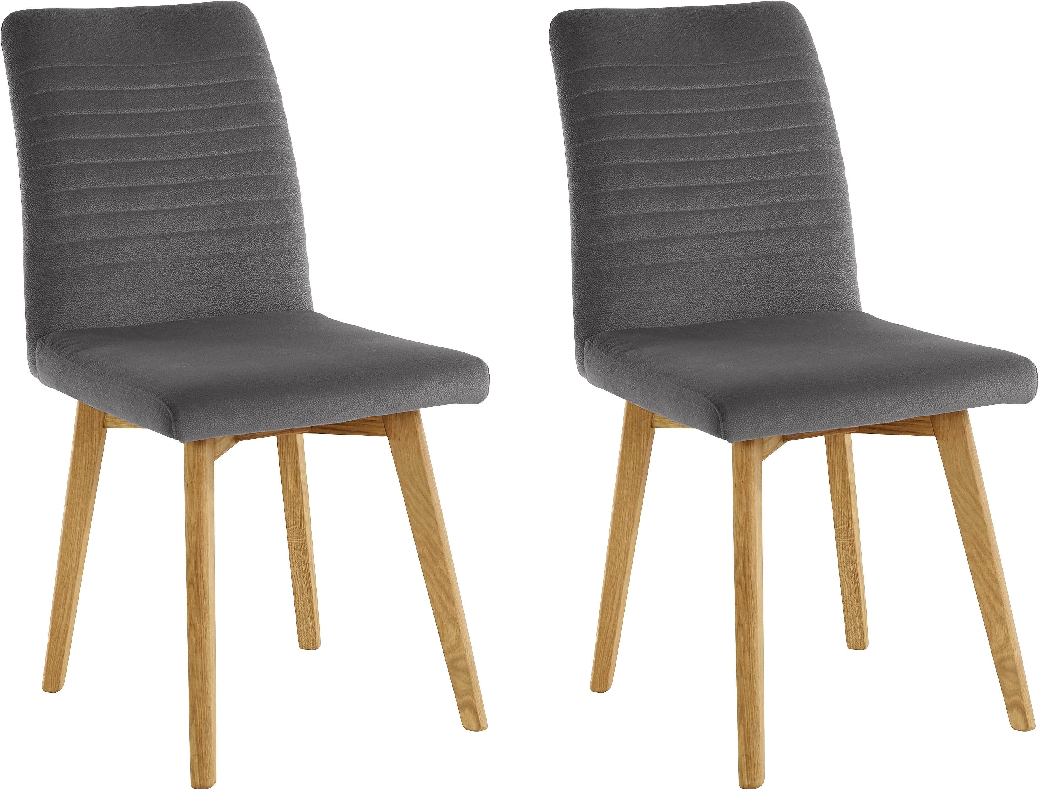 OTTO PRODUCTS Alessja Esszimmerstuhl Grau Eiche Massivholz