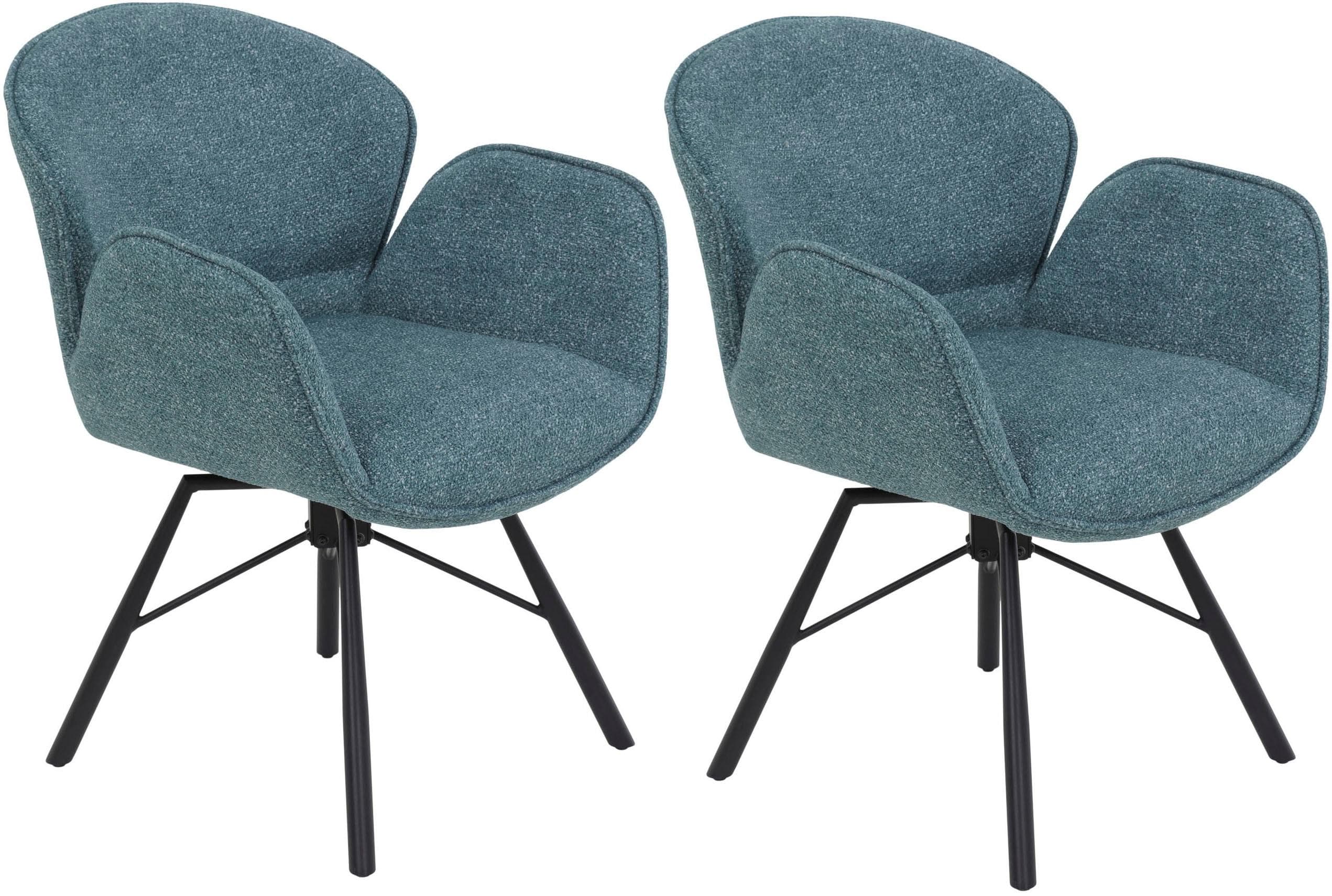 HELA Bristol Esszimmerstuhl Armlehnen 360° drehbar Boucléoptik