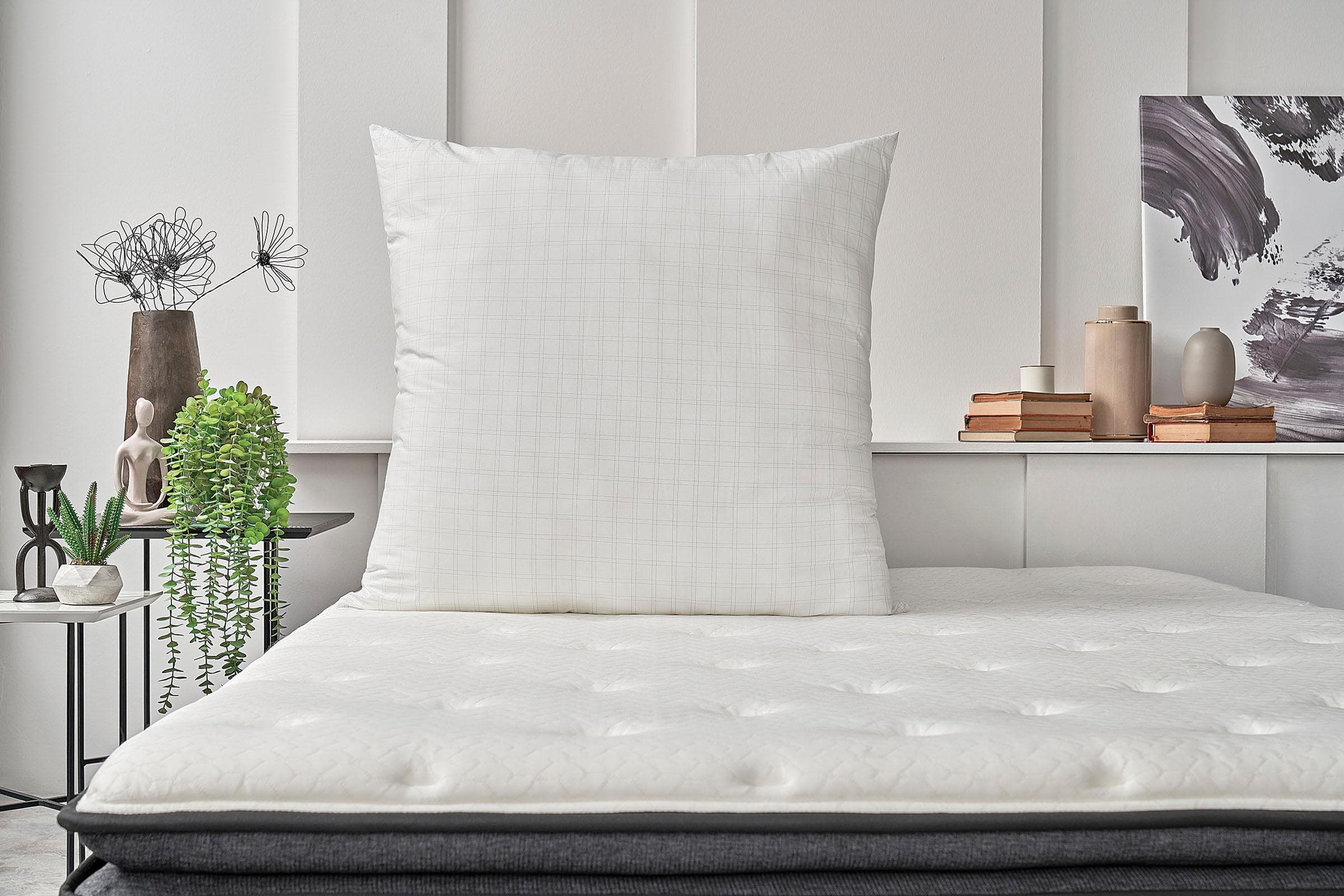 Yatas Bedding Anti-Stress Kopfkissen 80x80 cm Glencheckmuster