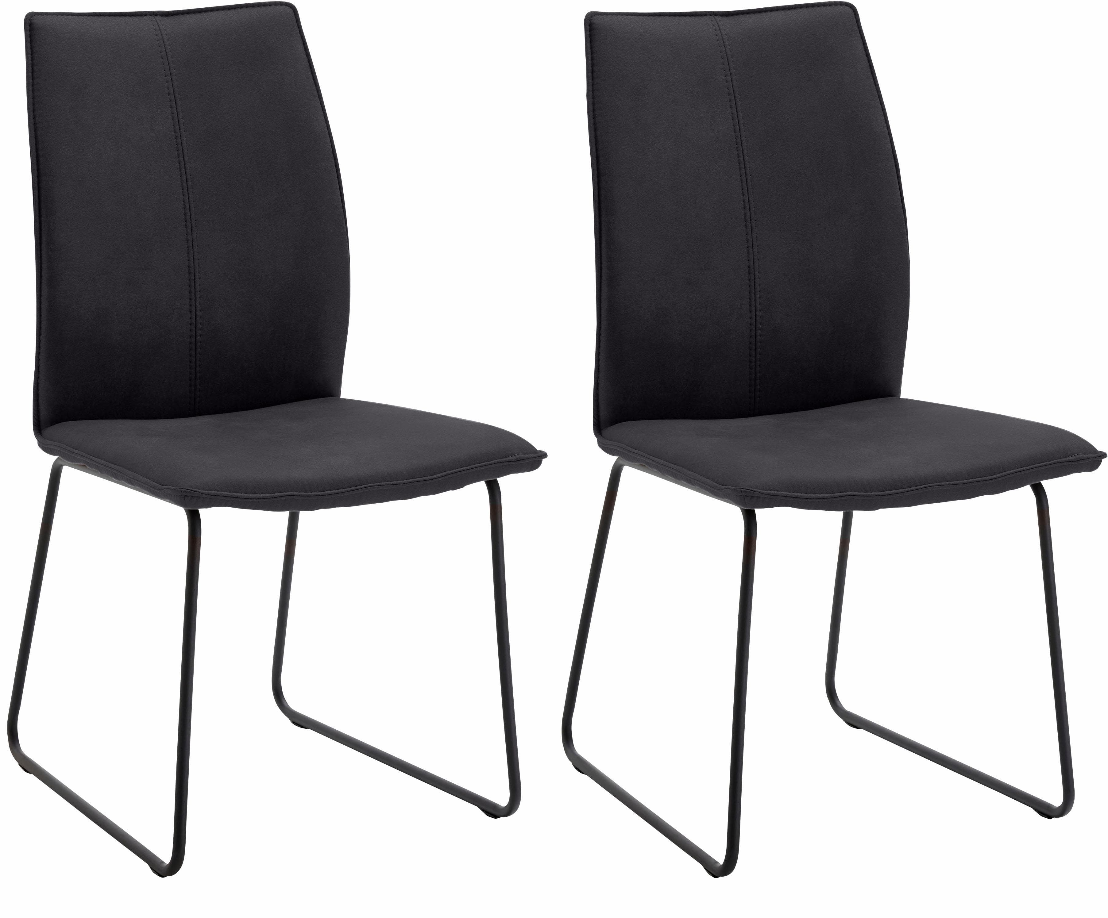 Polsterstuhl Capri NIEHOFF SITZMÖBEL Microfaser Carbon