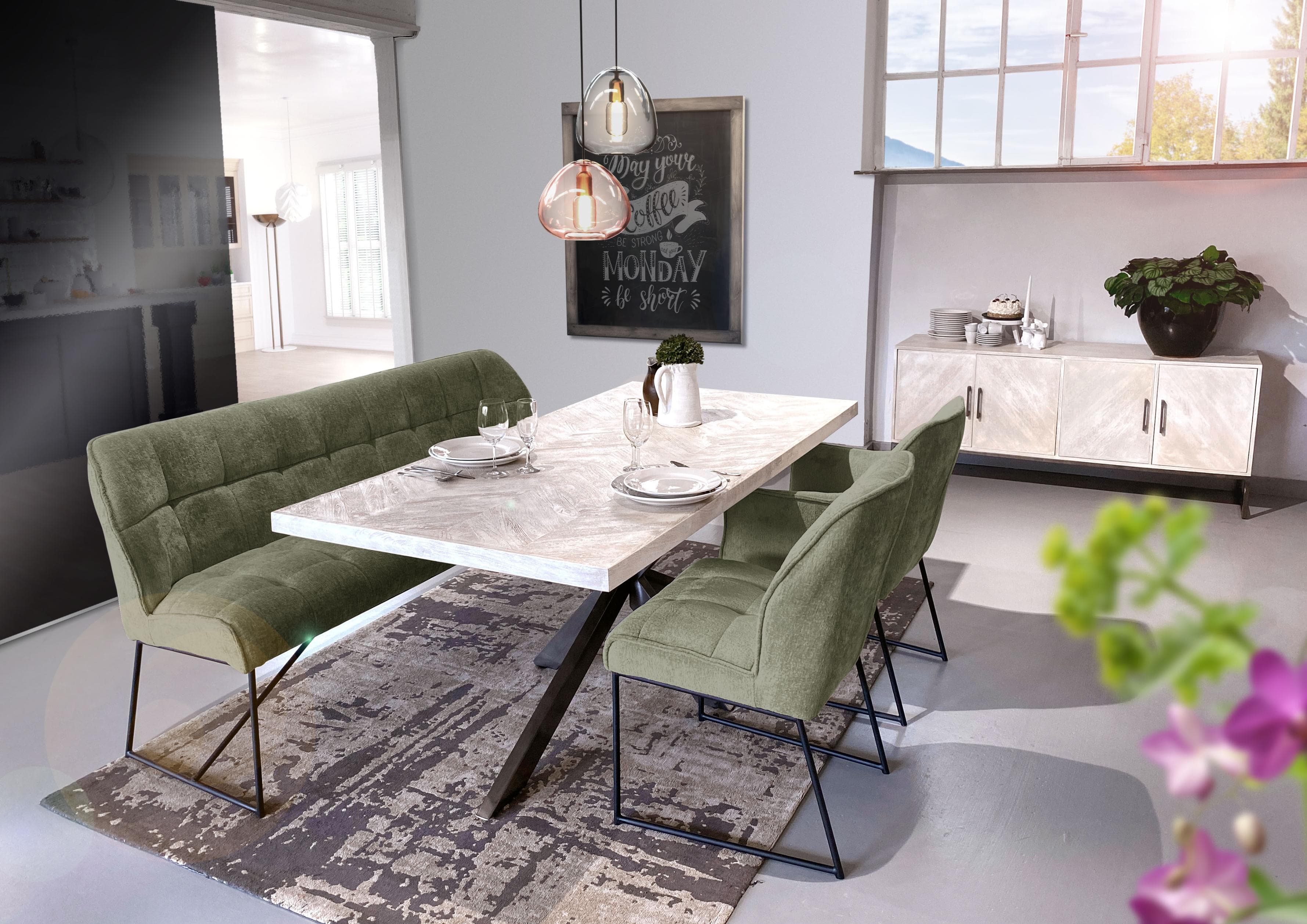 Gutmann Factory Esszimmerstuhl Grün Tragfähig bis 120kg