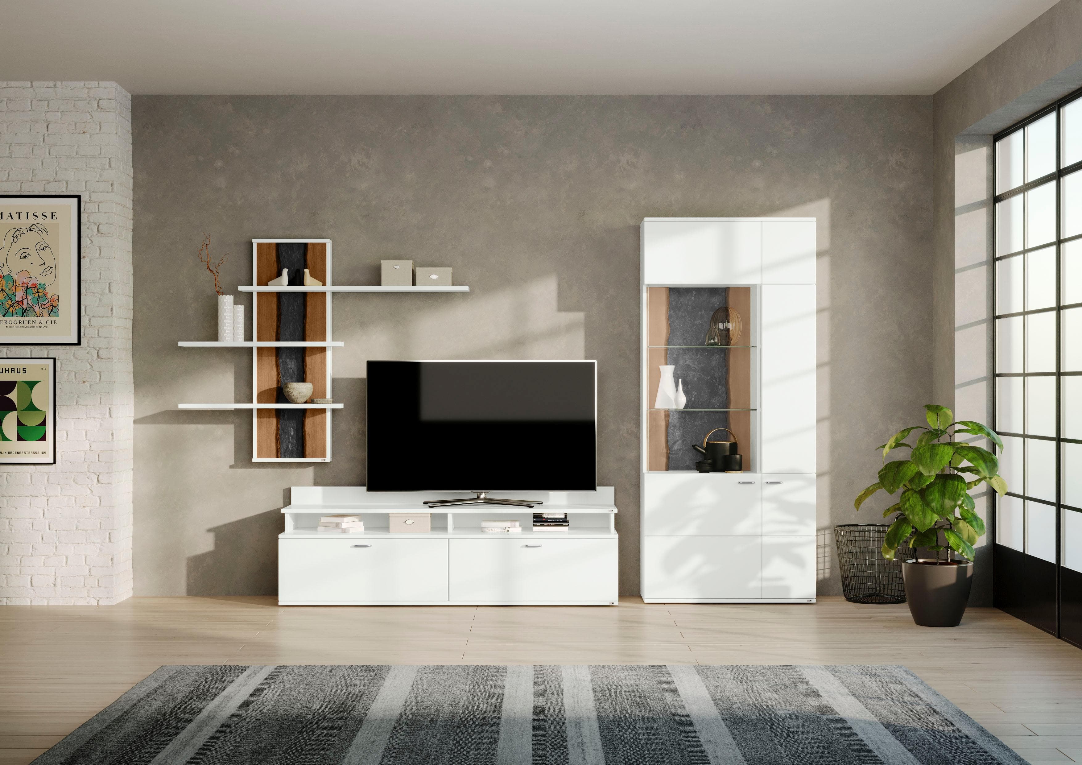 Wohnwand TACOMA Weiß Set One by Musterring