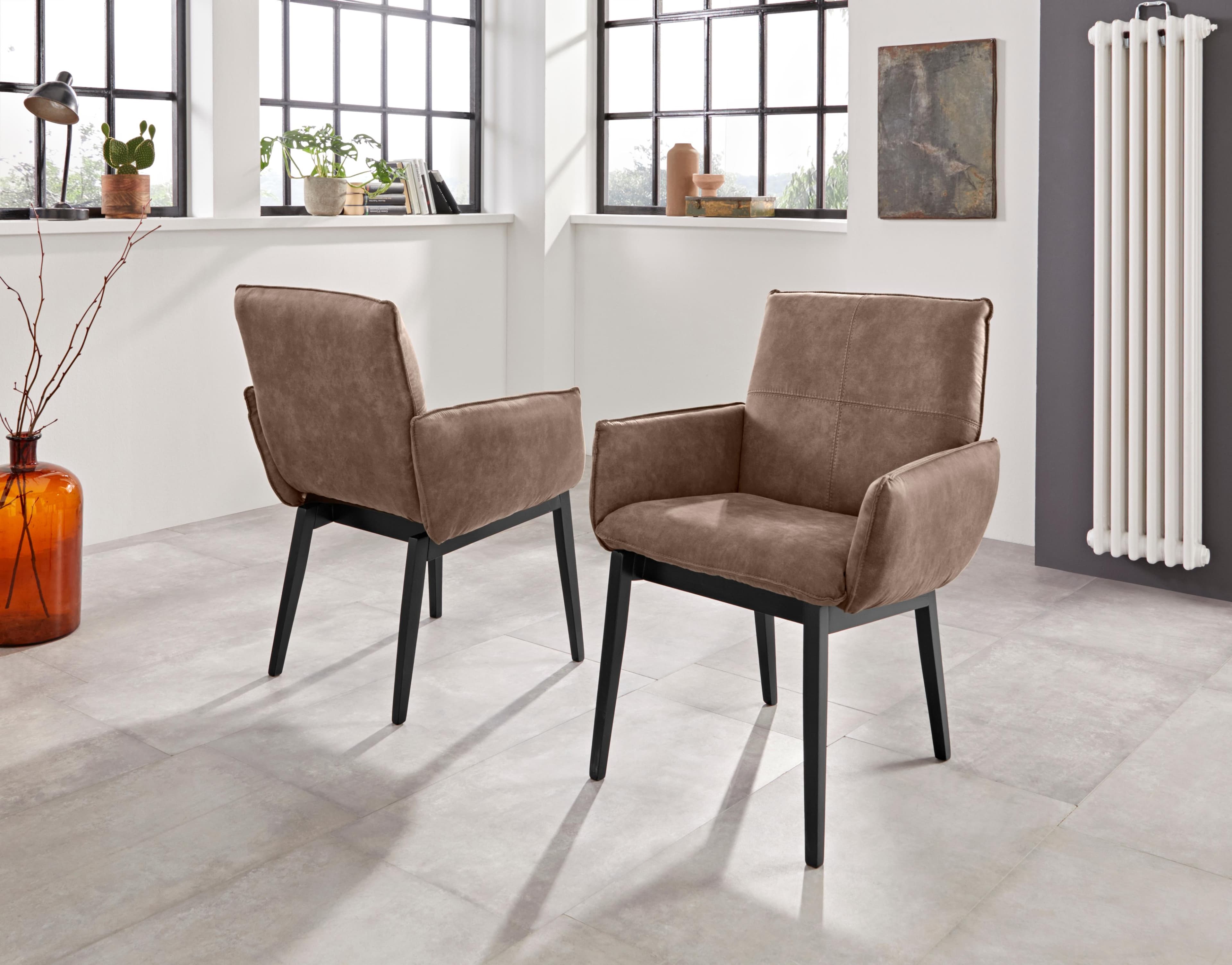 Home Affaire Armlehnstuhl Model 6 Set (2 St.) in Leder oder Microfaser