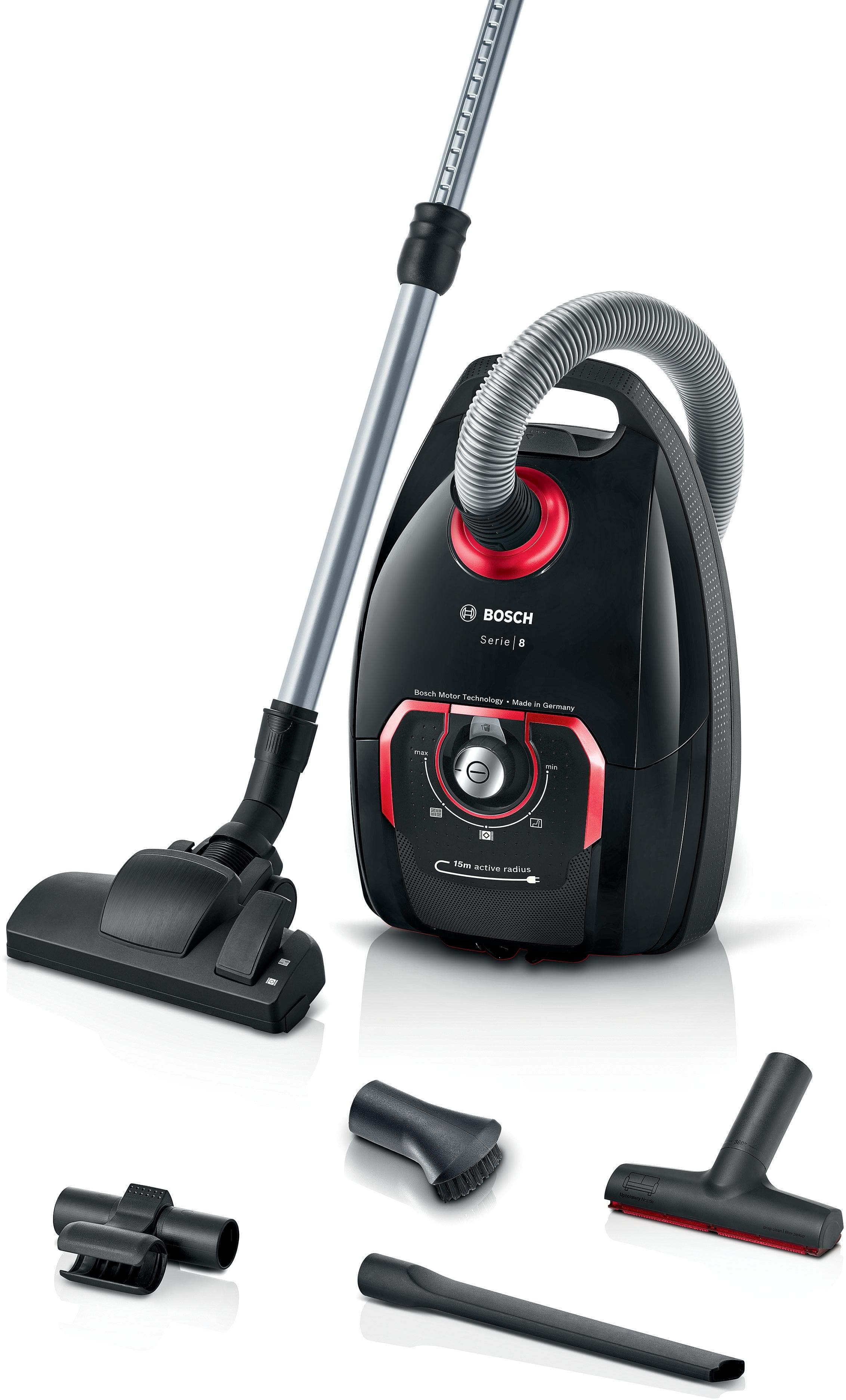 BOSCH Bodenstaubsauger Serie 8 BGB75X650 10 Jahre Motorgarantie Schwarz