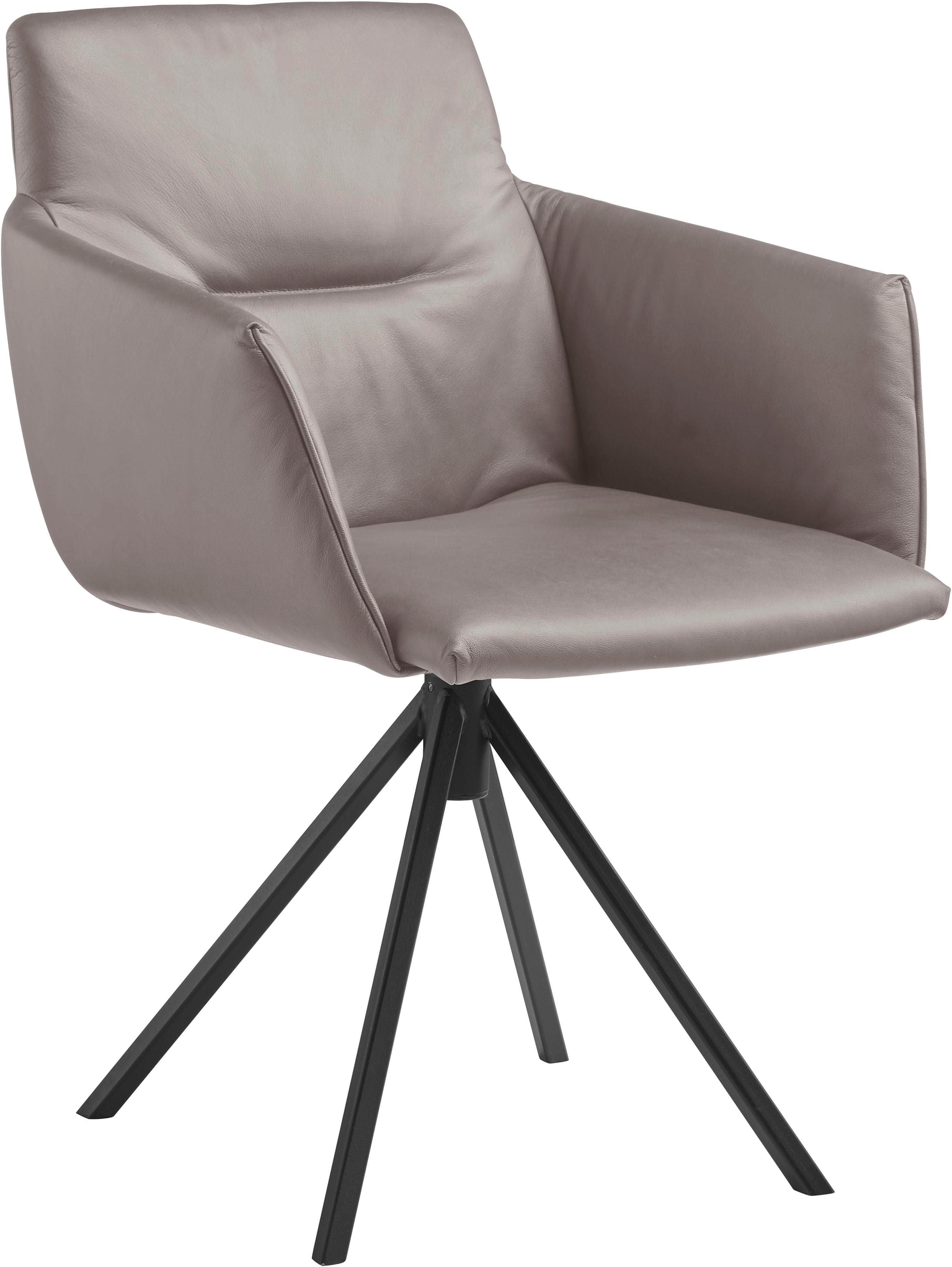 Polsterstuhl MUSTERRING JustB SP500 Grau Drehbar Leder