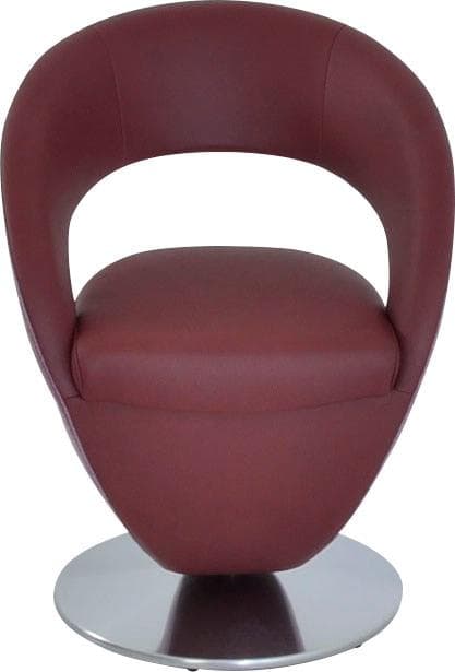 K+W Komfort & Wohnen Drehstuhl Wave Rot Carbernet 15 Rose 90