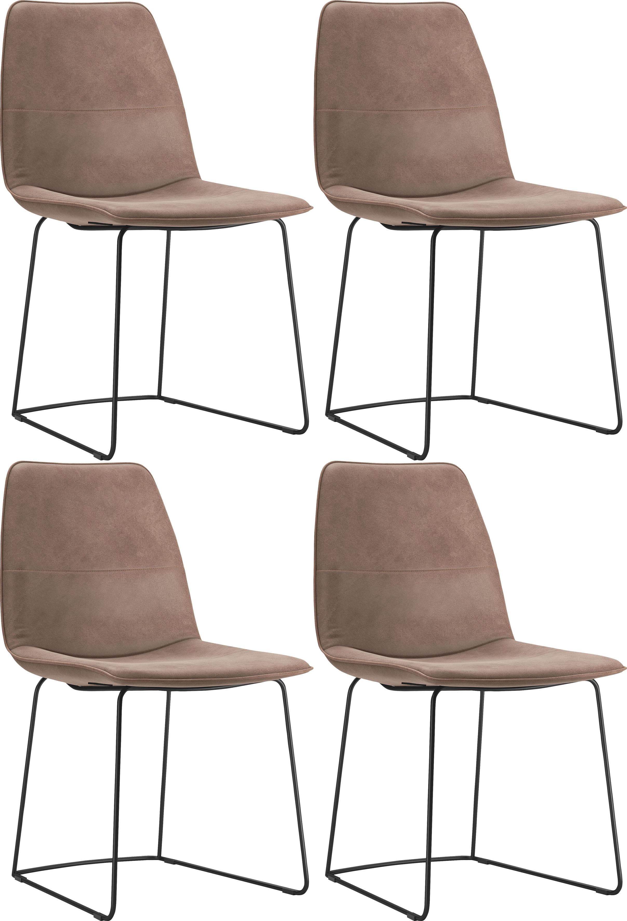 Schalenstuhl FREISTIL ROLF BENZ 117 Sperrholz Leder