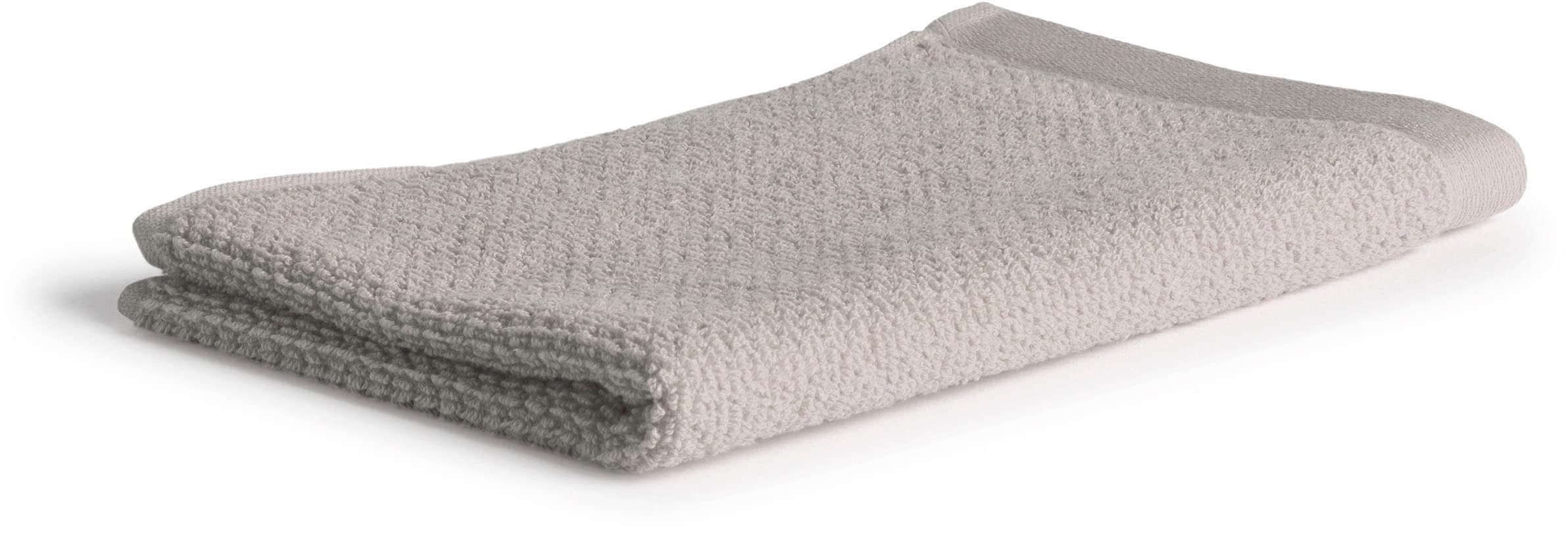 MÖVE Gästehandtuch Bliss Silber Grau Walkfrottier Perlstruktur