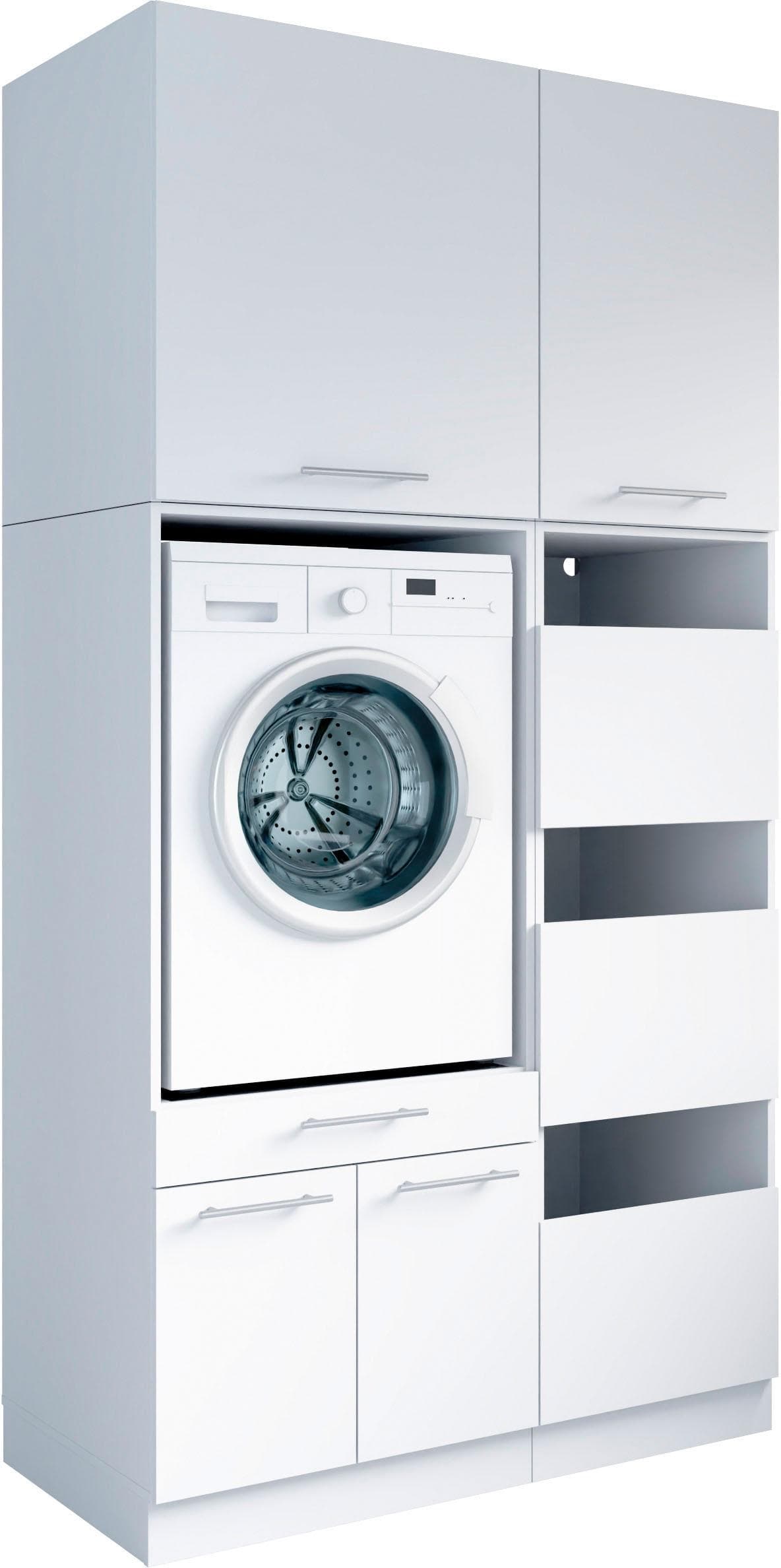 Mehrzweckschrank-Set LAUNDREEZY 4-tlg. Weiß Matt Holzwerkstoff