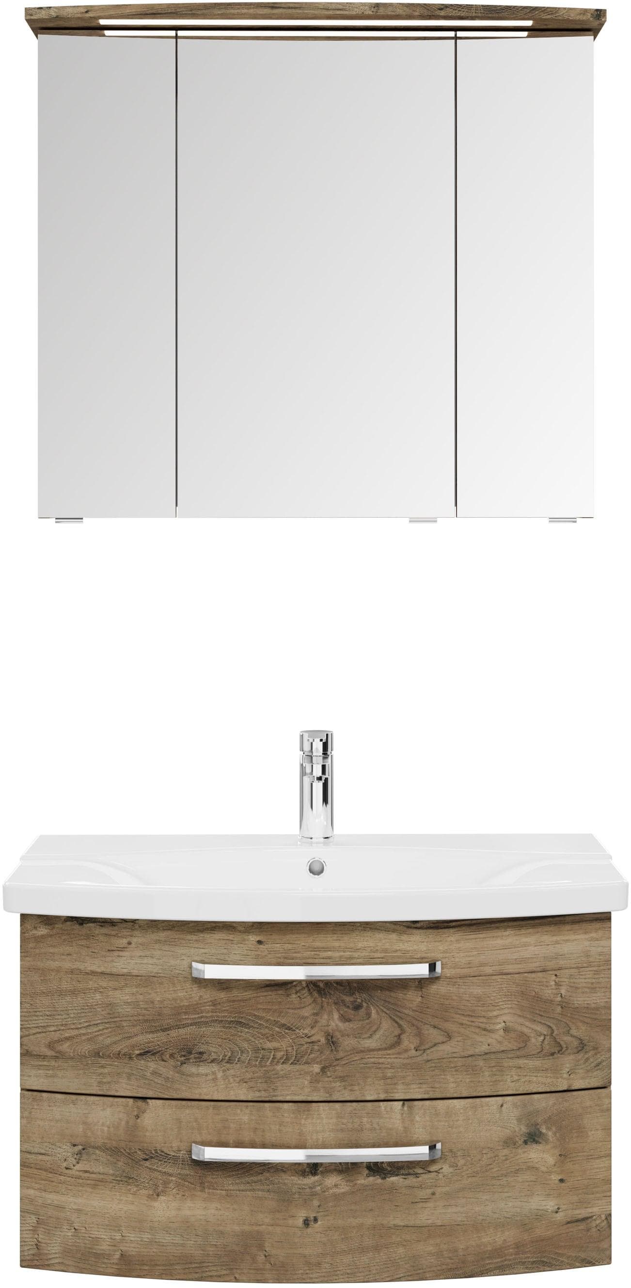 Badmöbel-Set SAPHIR Serie 4010 mit LED-Spiegelschrank