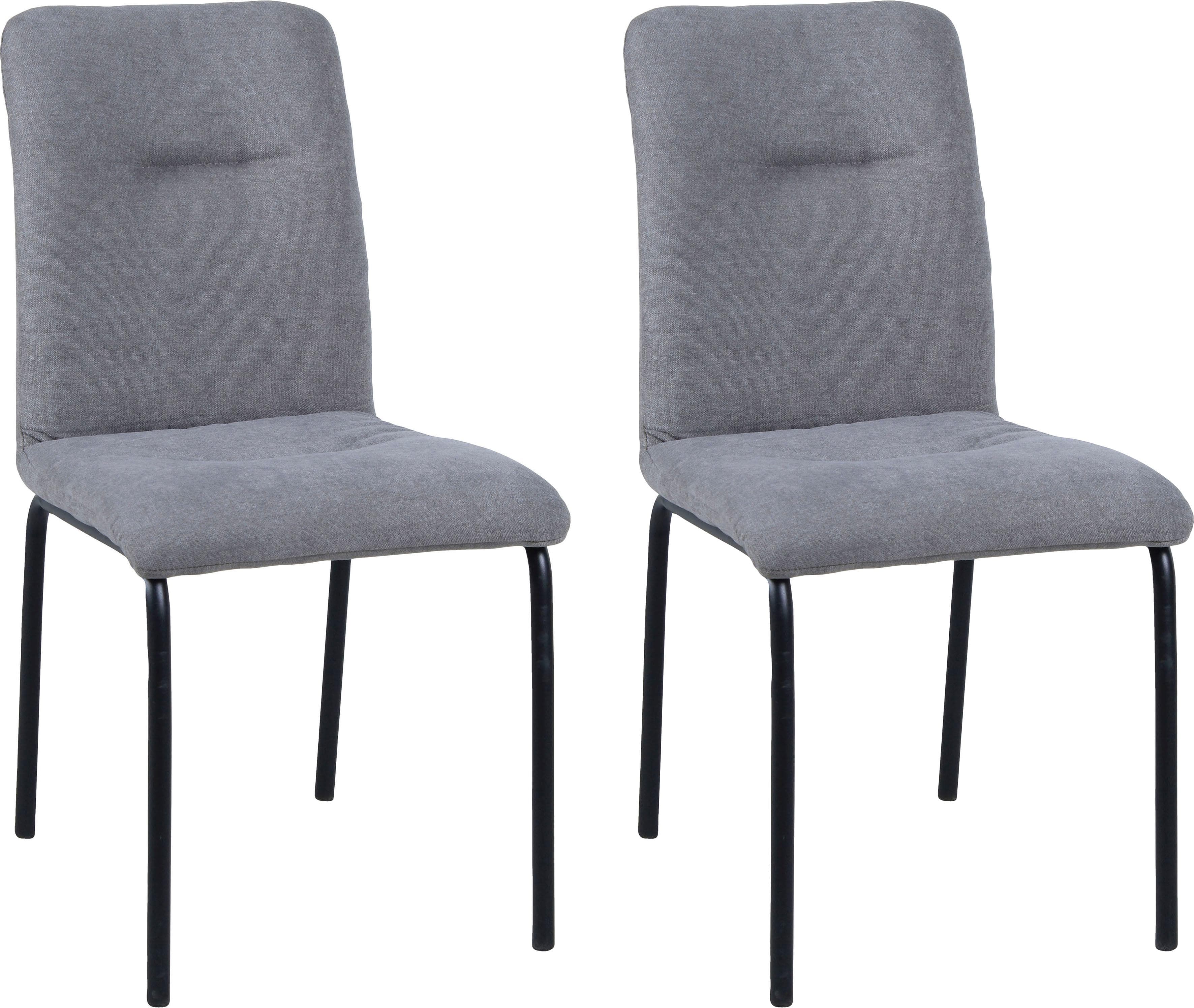 INOSIGN Polsterstuhl Marla Set - Modernes Design, Metallgestell & Stoffbezug