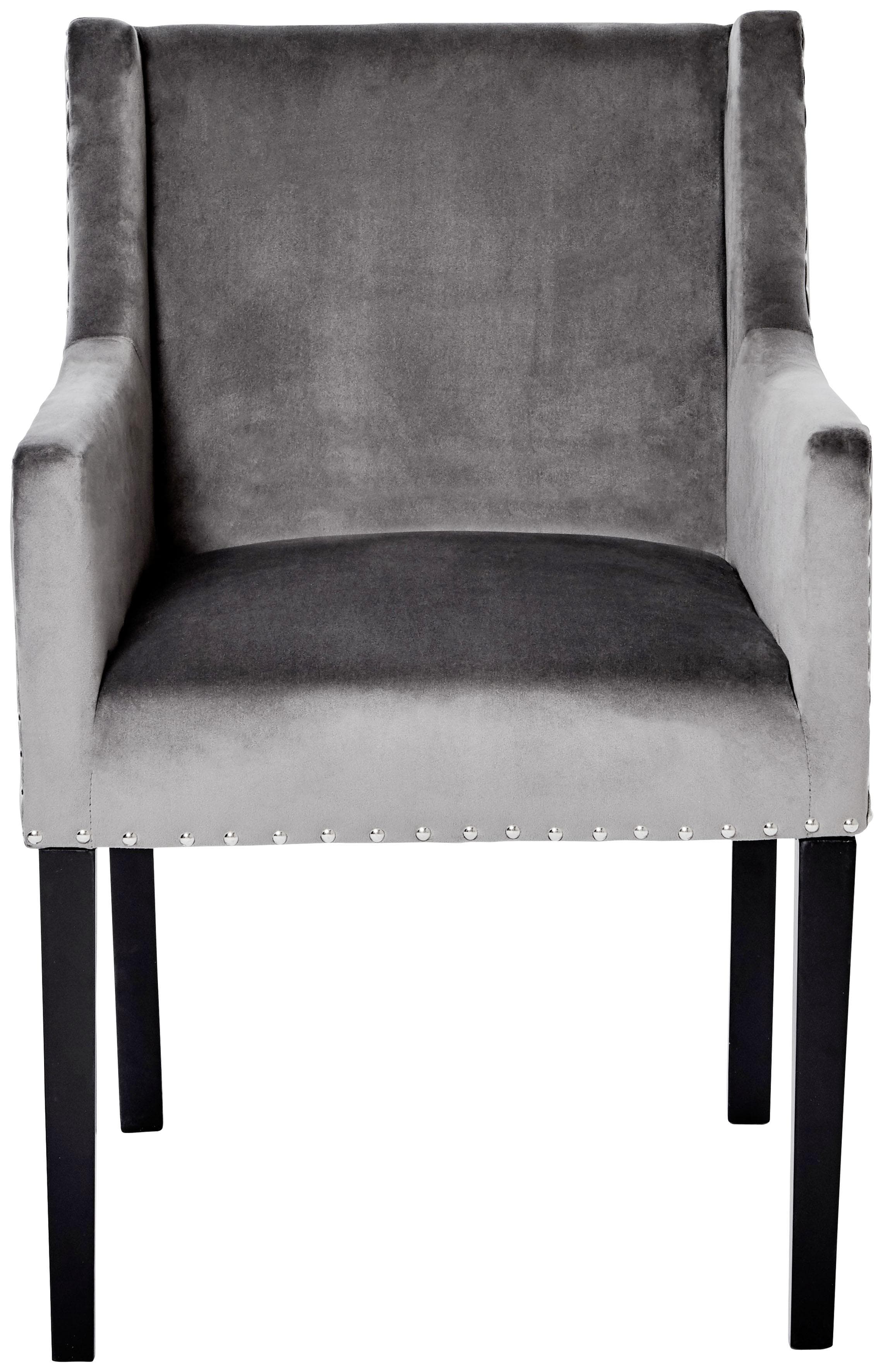 Esszimmerstuhl mit Nieten-Optik und Griff