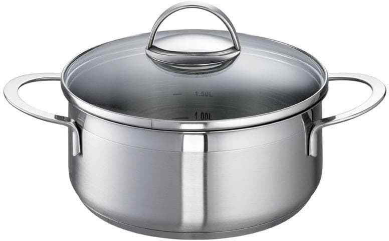 Schulte-Ufer Bratentopf Wave Silber 20 cm Induktion