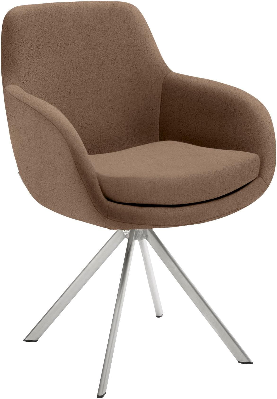 Musterring Esszimmerstuhl Tavia Caramel Edelstahl Gestell