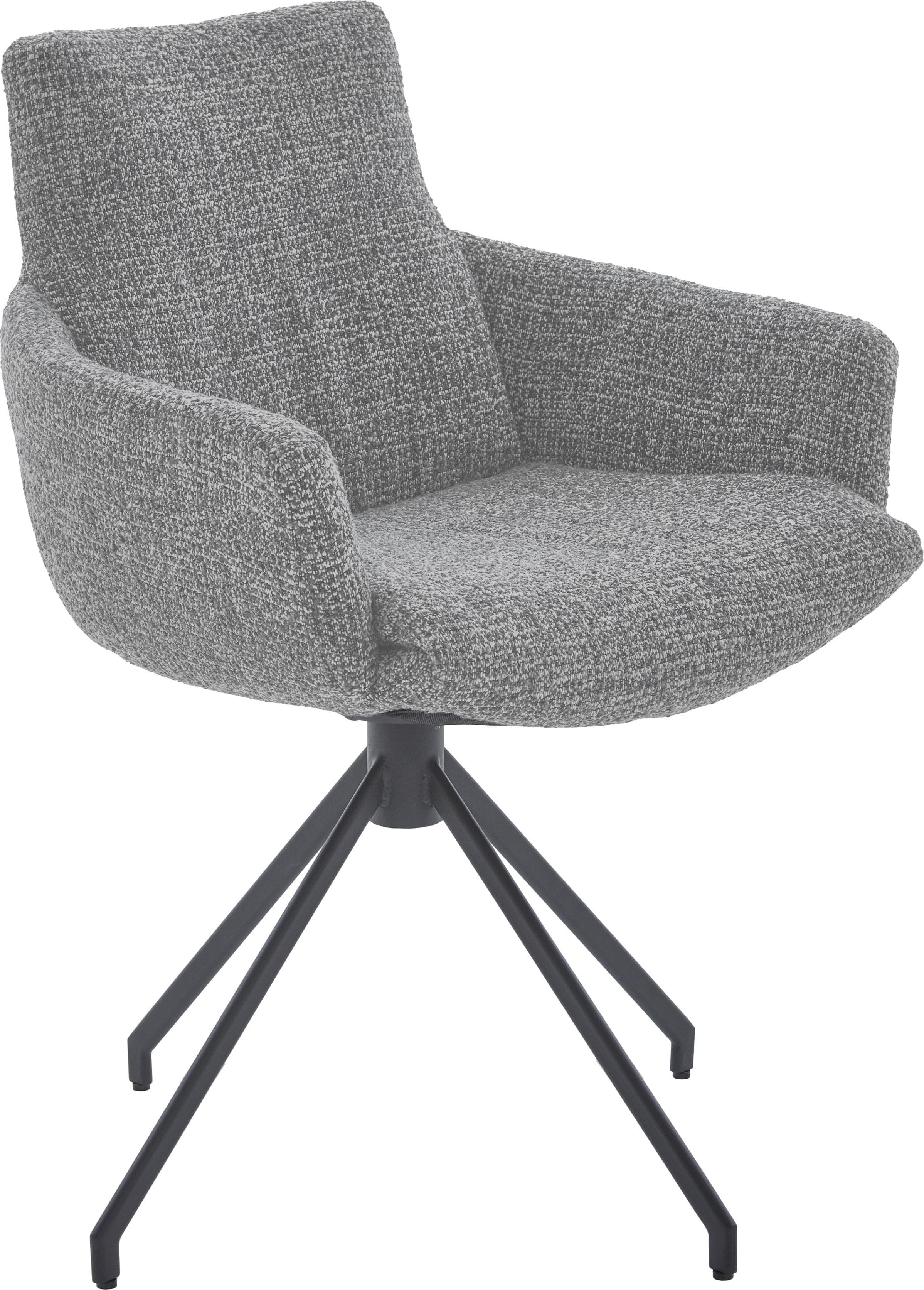 NIEHOFF Esszimmerstuhl Grau Schwarz mit Drehfunktion 2er Set