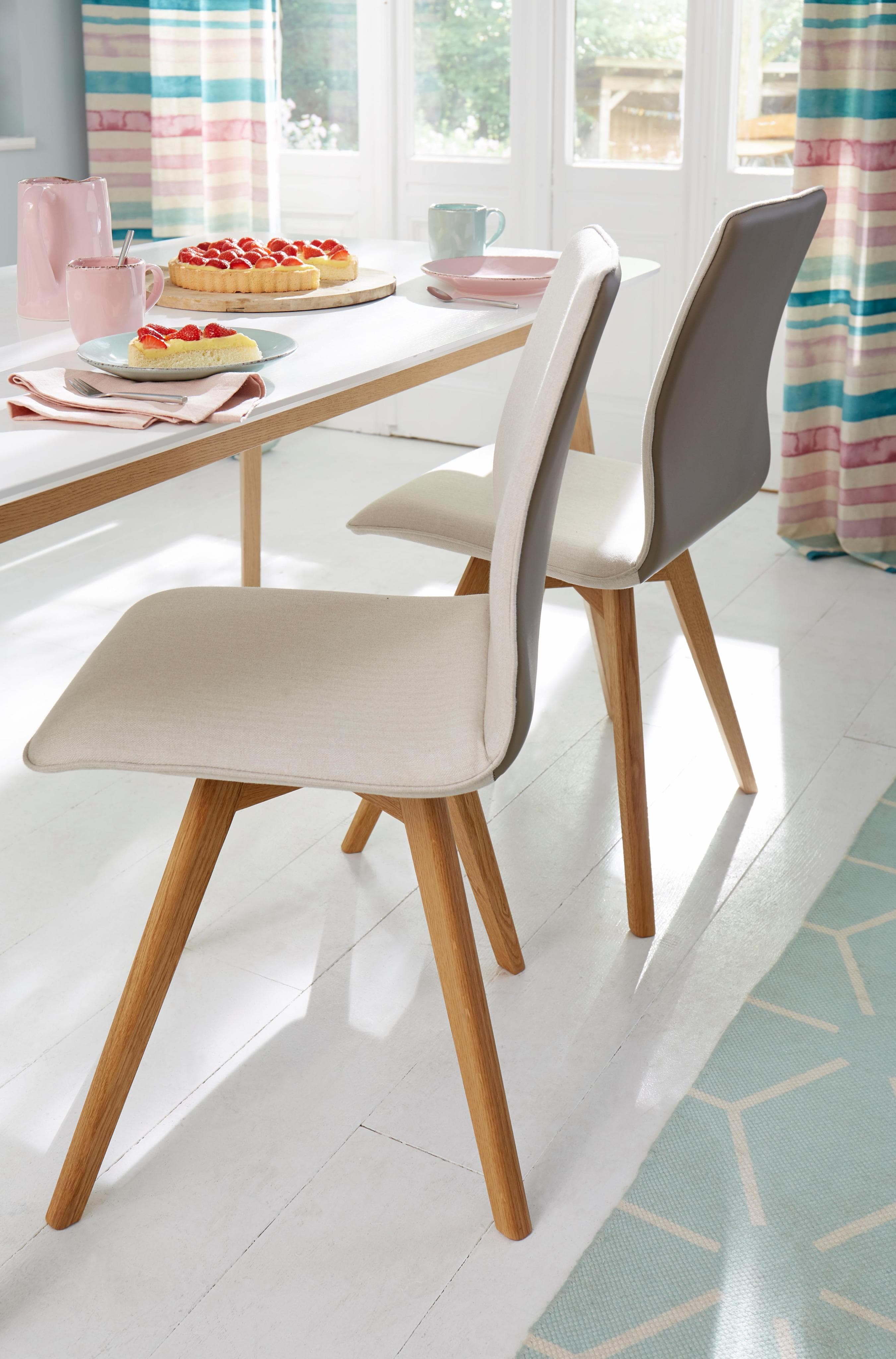 Esszimmerstuhl Dalea Guido Maria Kretschmer Beige Braun Kunstleder