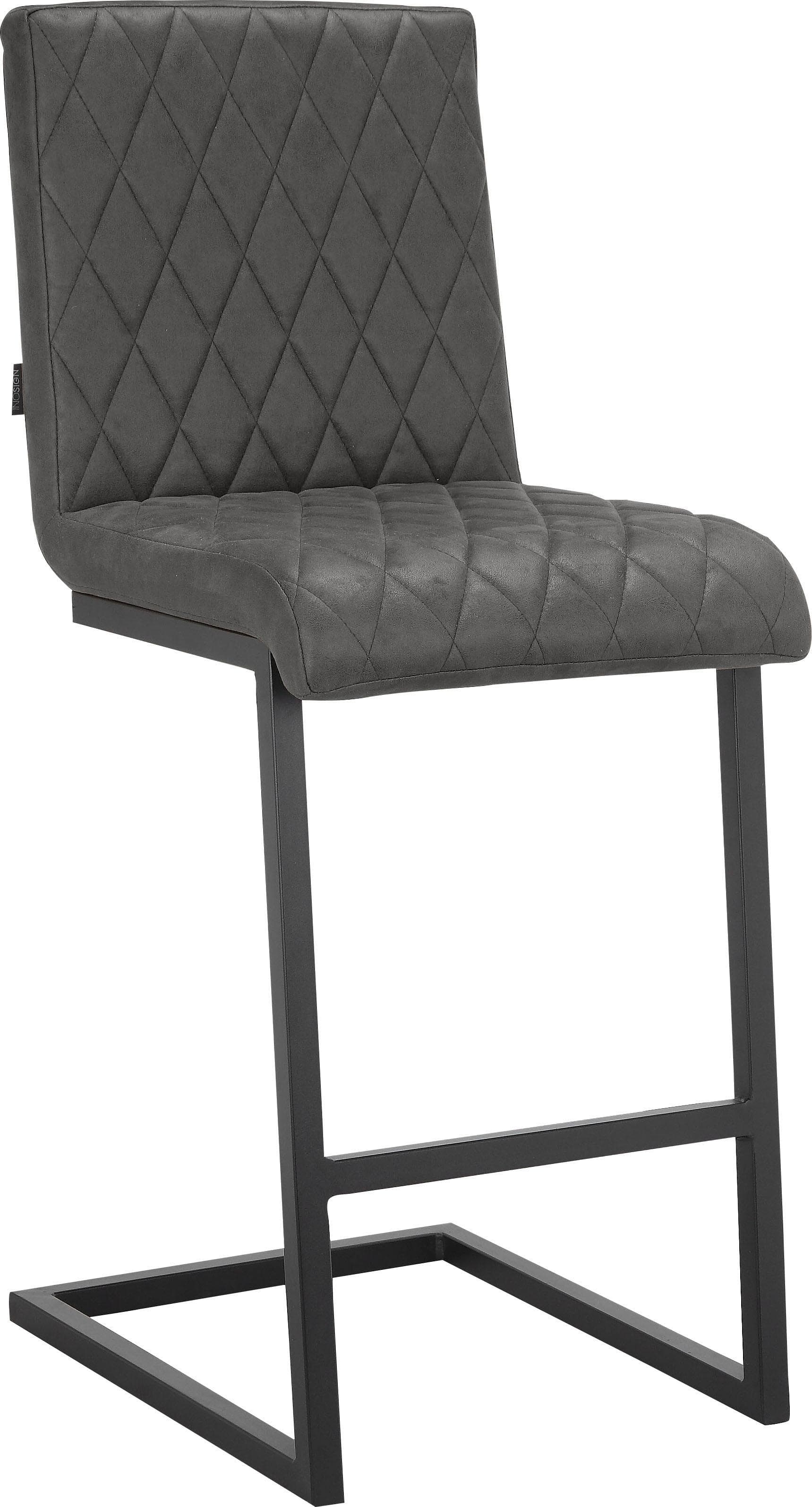 Gepolsterter Bistrostuhl mit Nähte - Sitzhöhe 65 cm