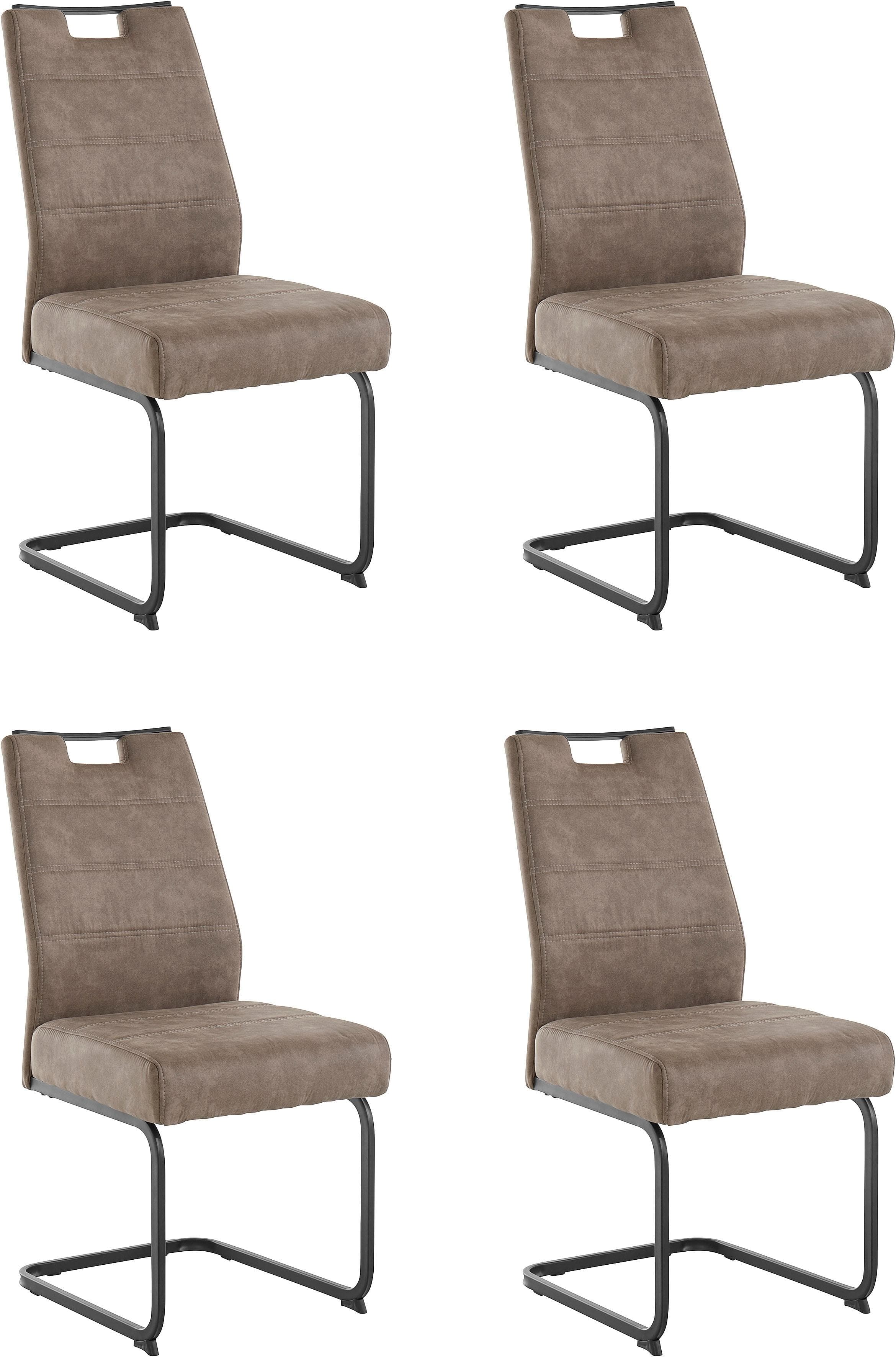 HELA Lena Esszimmerstuhl Set 4-tlg. Vintage Schlamm Schwarz Microfaser
