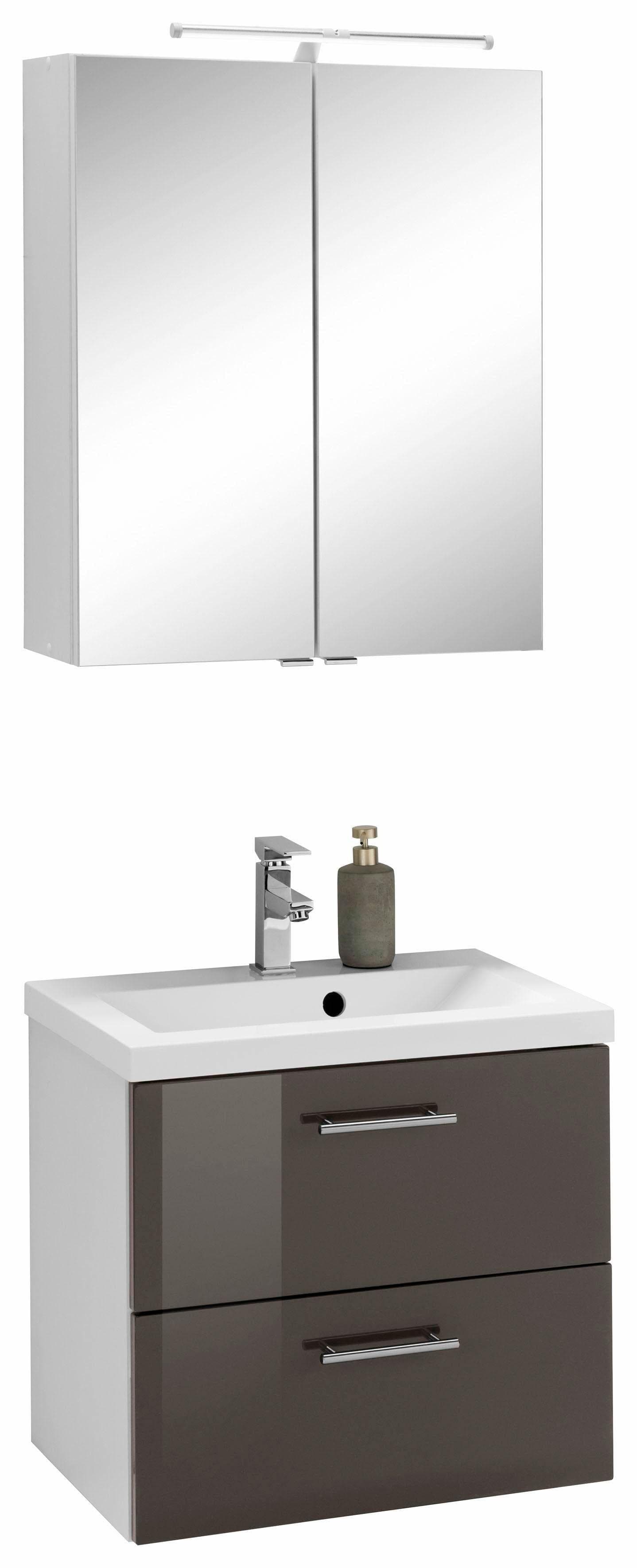 Spiegelschrank & Waschtisch Set - Venedig Design 2-teilig