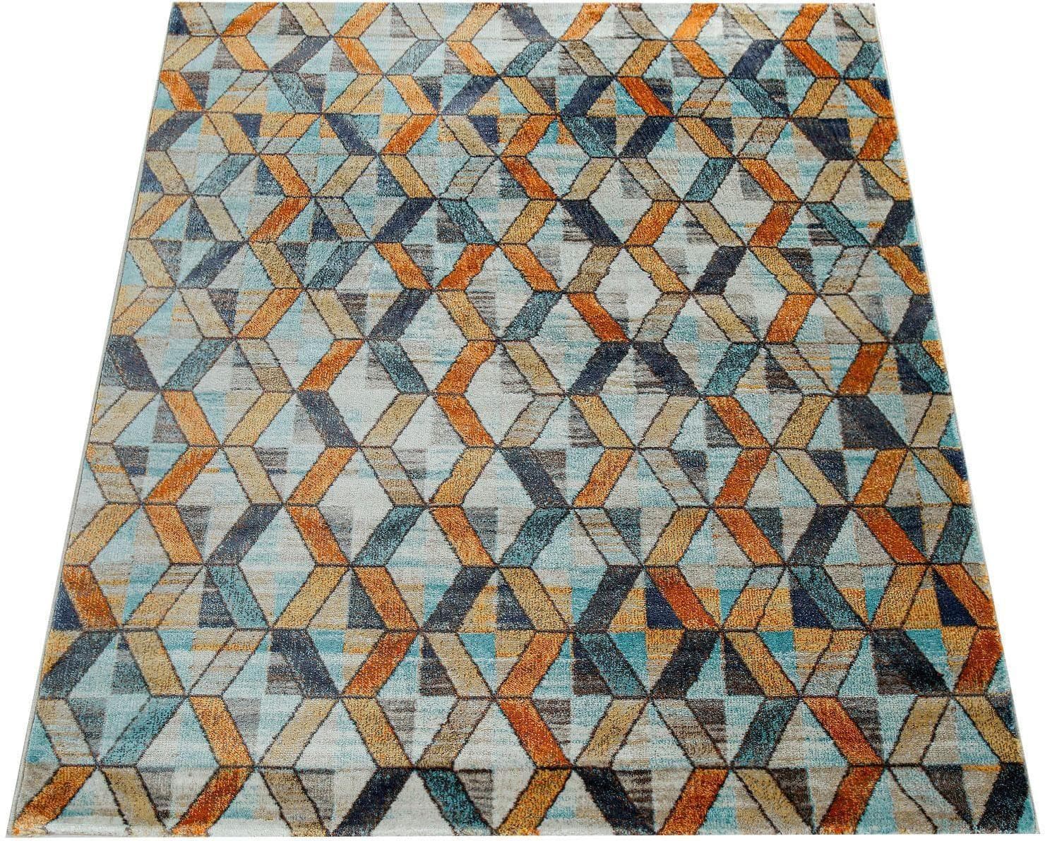 Paco Home Teppich Jazz 701 Bunt Geometrisch Retro