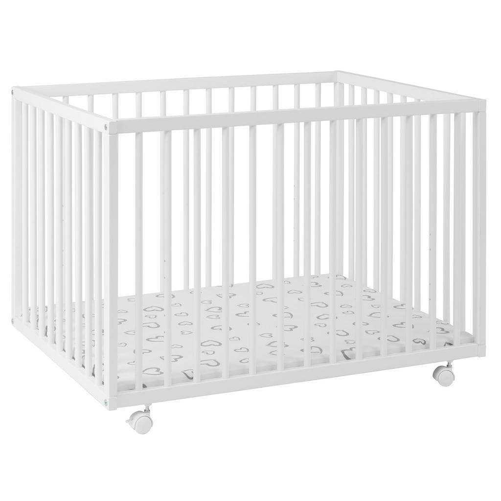 My Baby Lou Laufgitter Weiß Holz Kunststoff Buche 75x68x100 cm