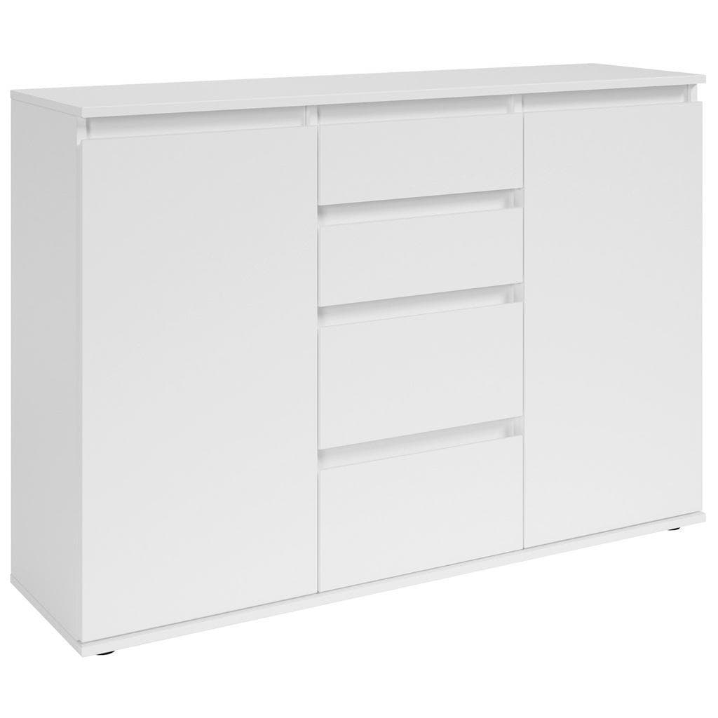 Bega Consult Kommode Brest Weiß 2 Türen 4 Schubladen