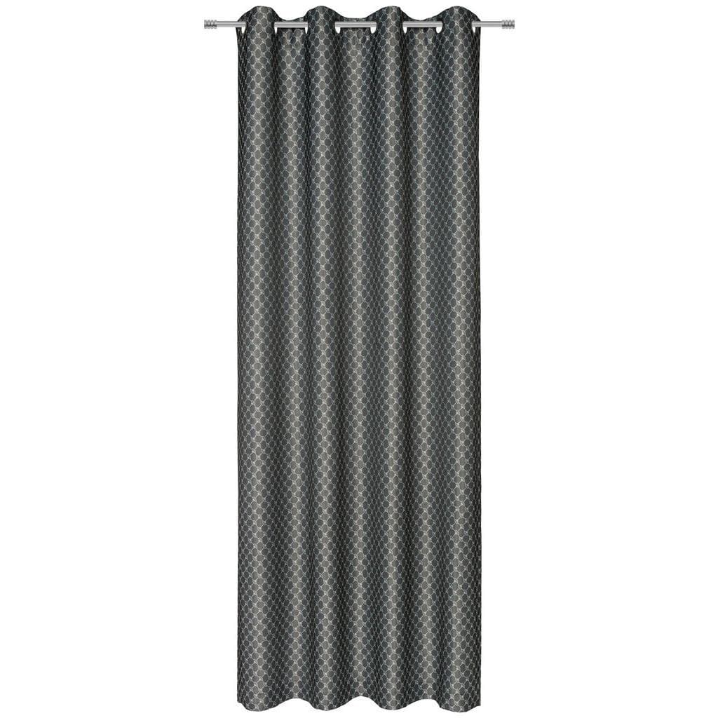 JOOP! Vorhang Allover Cornflowers Grau mit Ösen - Halbtransparent