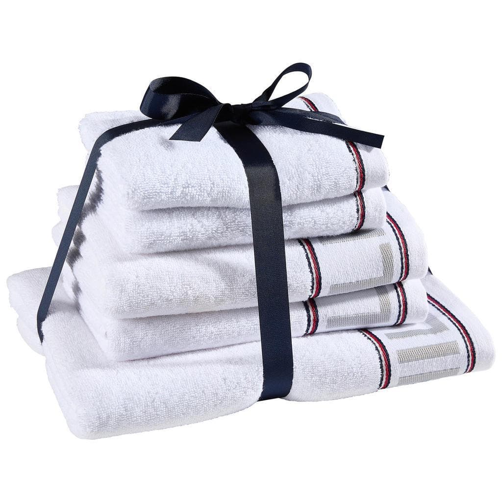 Tommy Hilfiger Frottierset Degree 5-teilig Weiß Badtextilien