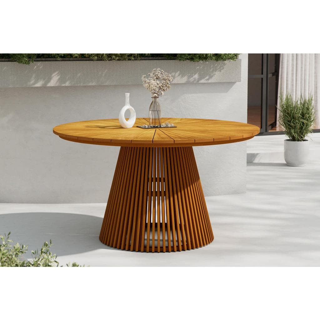 Ambia Garden Gartentisch Teak Massivholz Rund