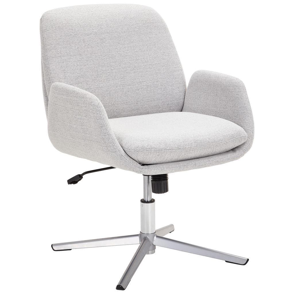 Novel Armlehnstuhl Hellgrau Metall Textil Esszimmerstuhl