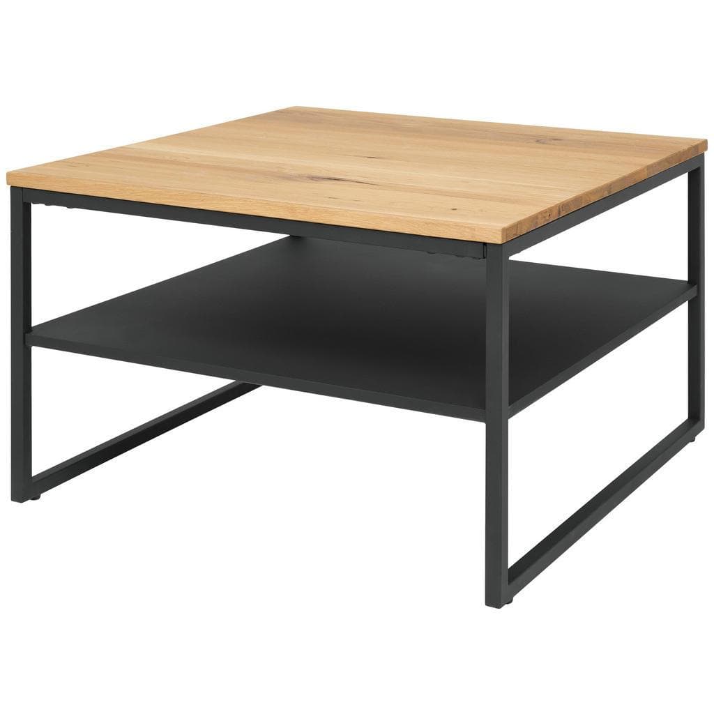 Livetastic Couchtisch Eiche Massiv Schwarz U-Form