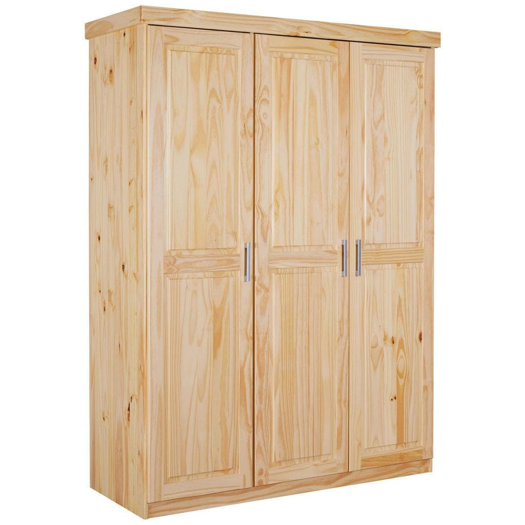 Mid.you Drehtürenschrank Pelle Natur Massivholz 3 Türen