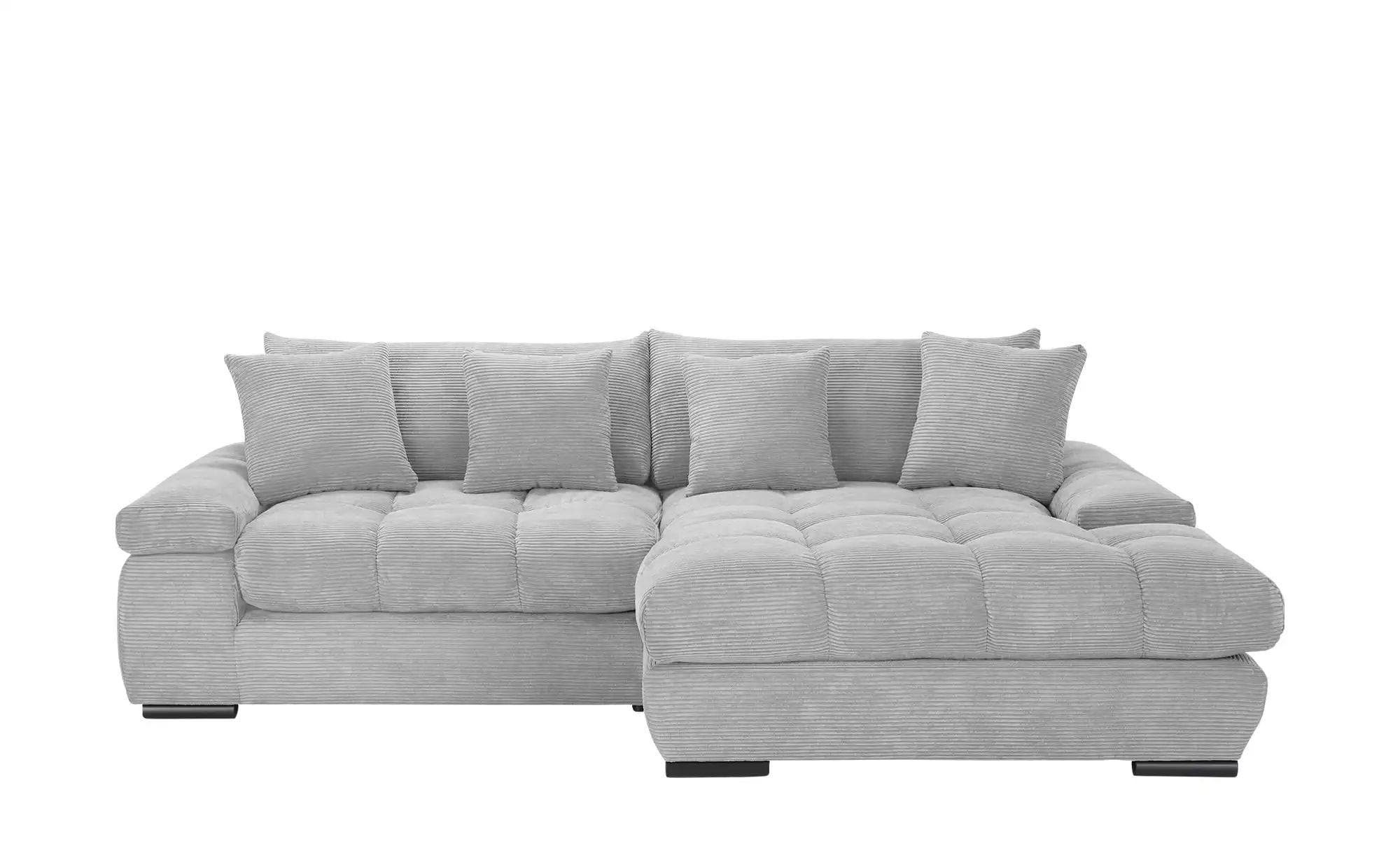 bobb Ecksofa mit trendigem Cordbezug Hella Grau