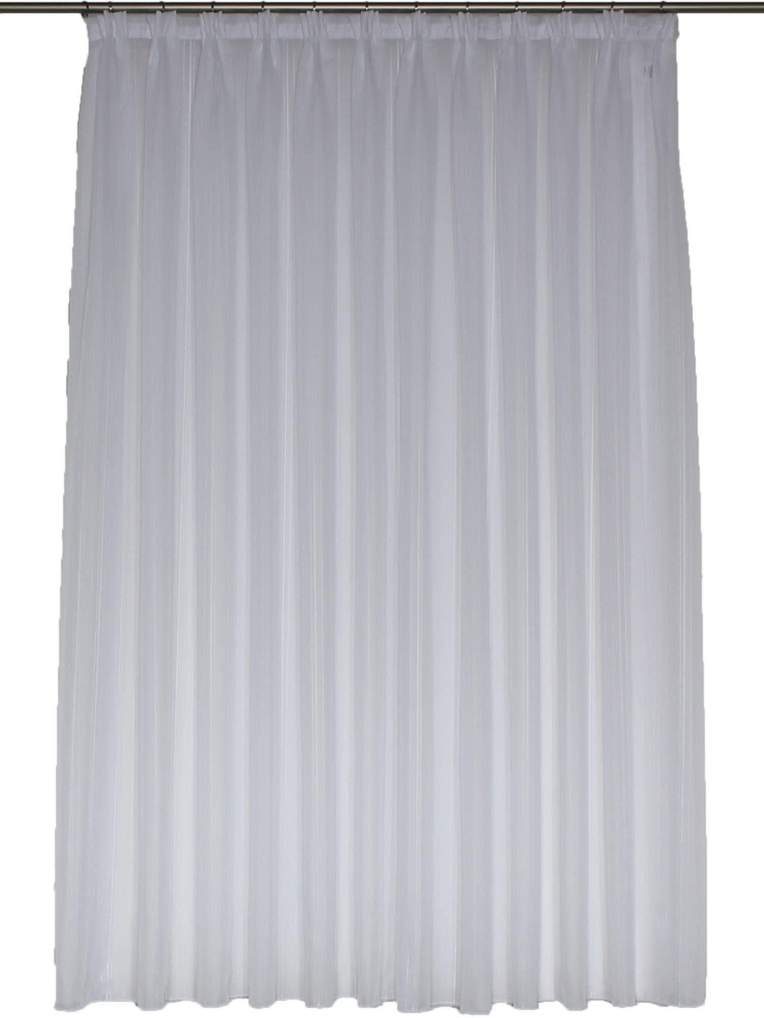 WIRTH Gardine Gerty Weiß Sablé Polyester Fertiggardine