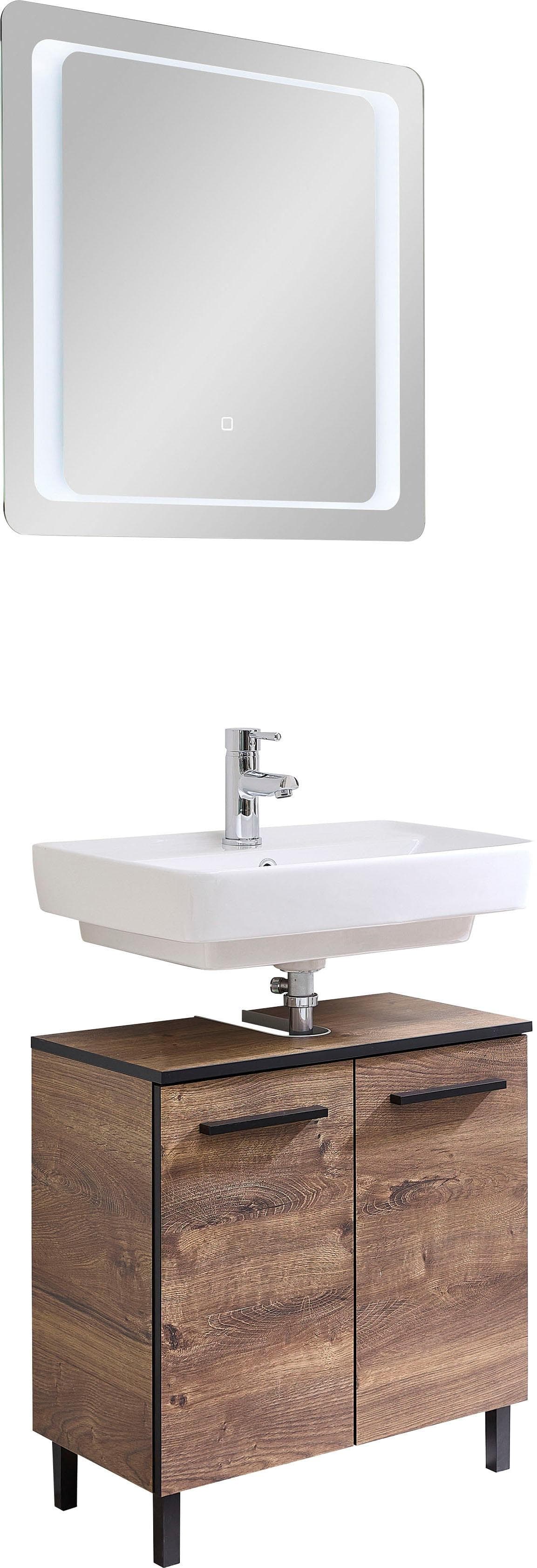 Badmöbel-Set SAPHIR Quickset 374 mit LED-Spiegel und Türdämpfer