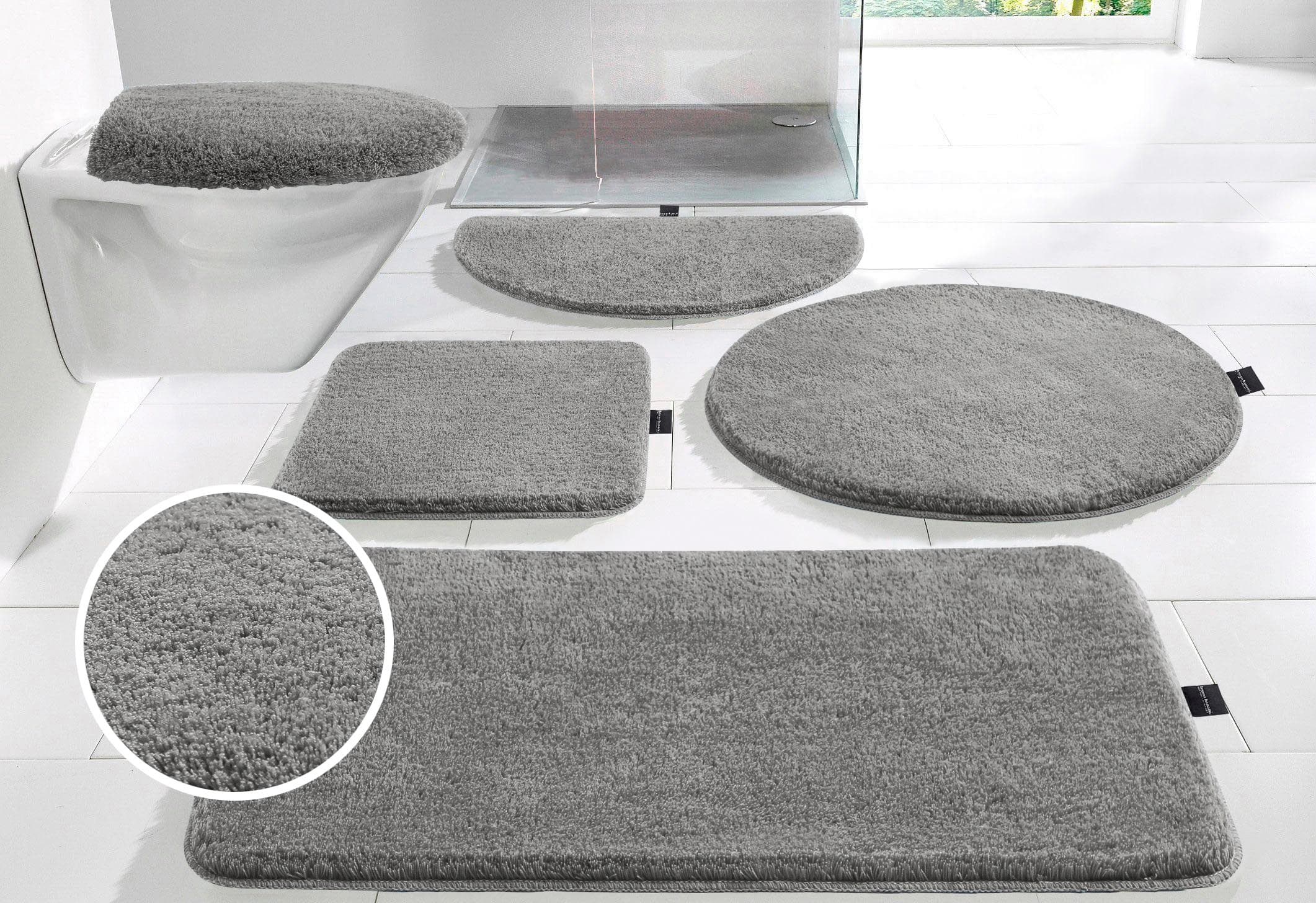 Bruno Banani Lana Badteppich Grau Polyacryl