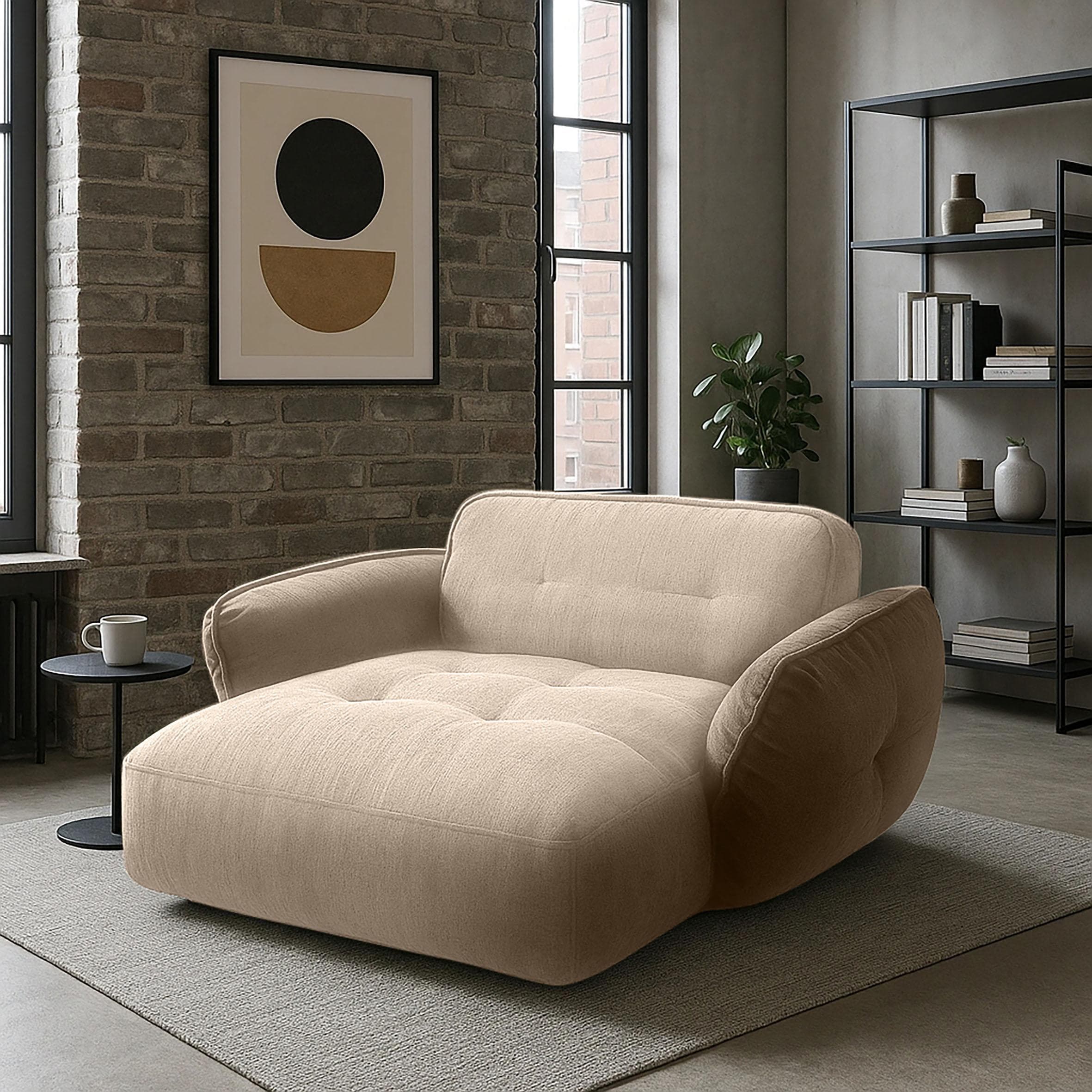 Chaiselongue BETYPE "Be Fluffy" XXL Sofa Beige