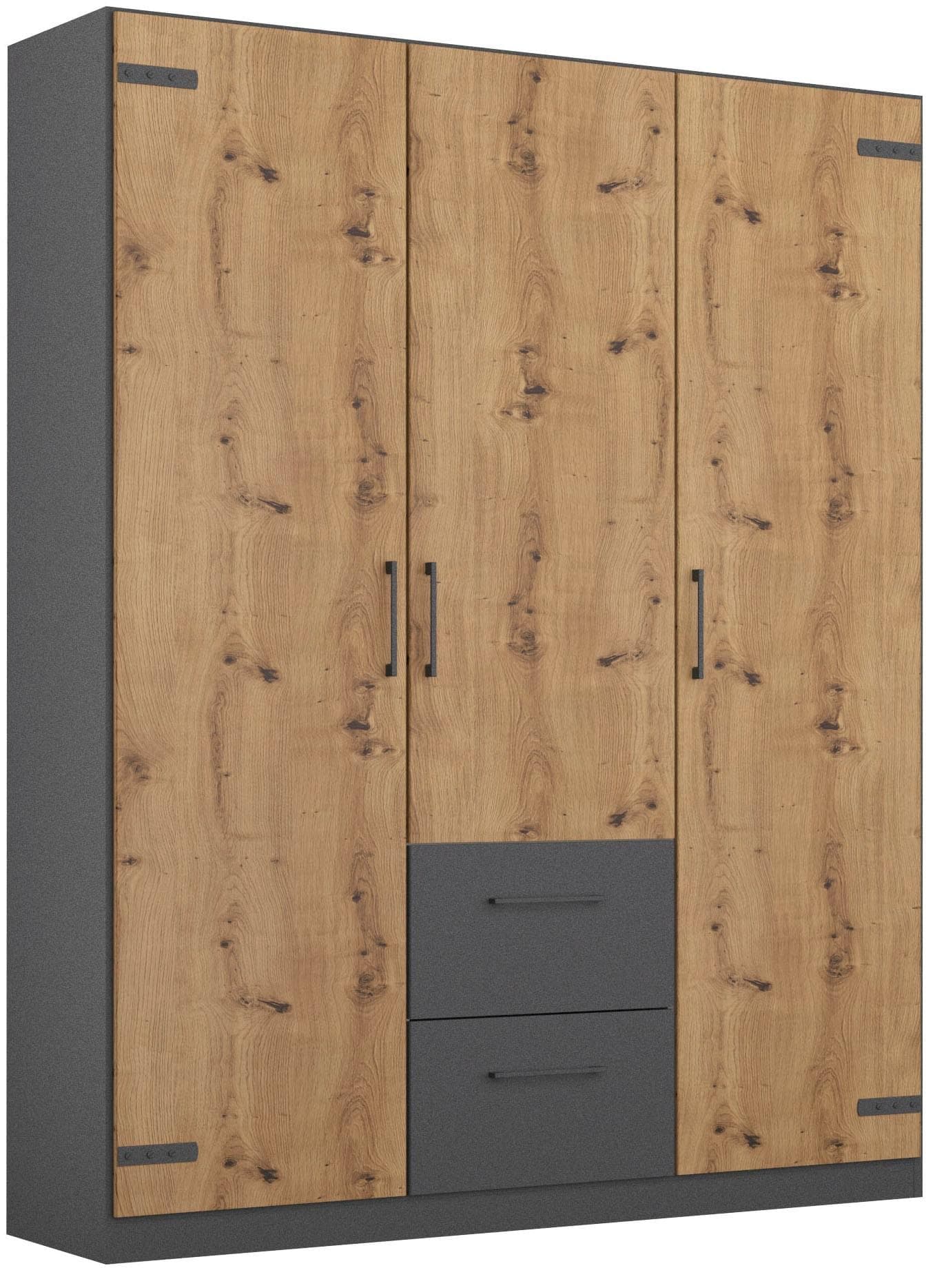 RAUCH Holmes Drehtürenschrank Grau Industrial Style