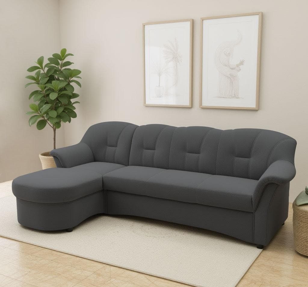 Flores Ecksofa mit Schlaffunktion & optionalem Federkern