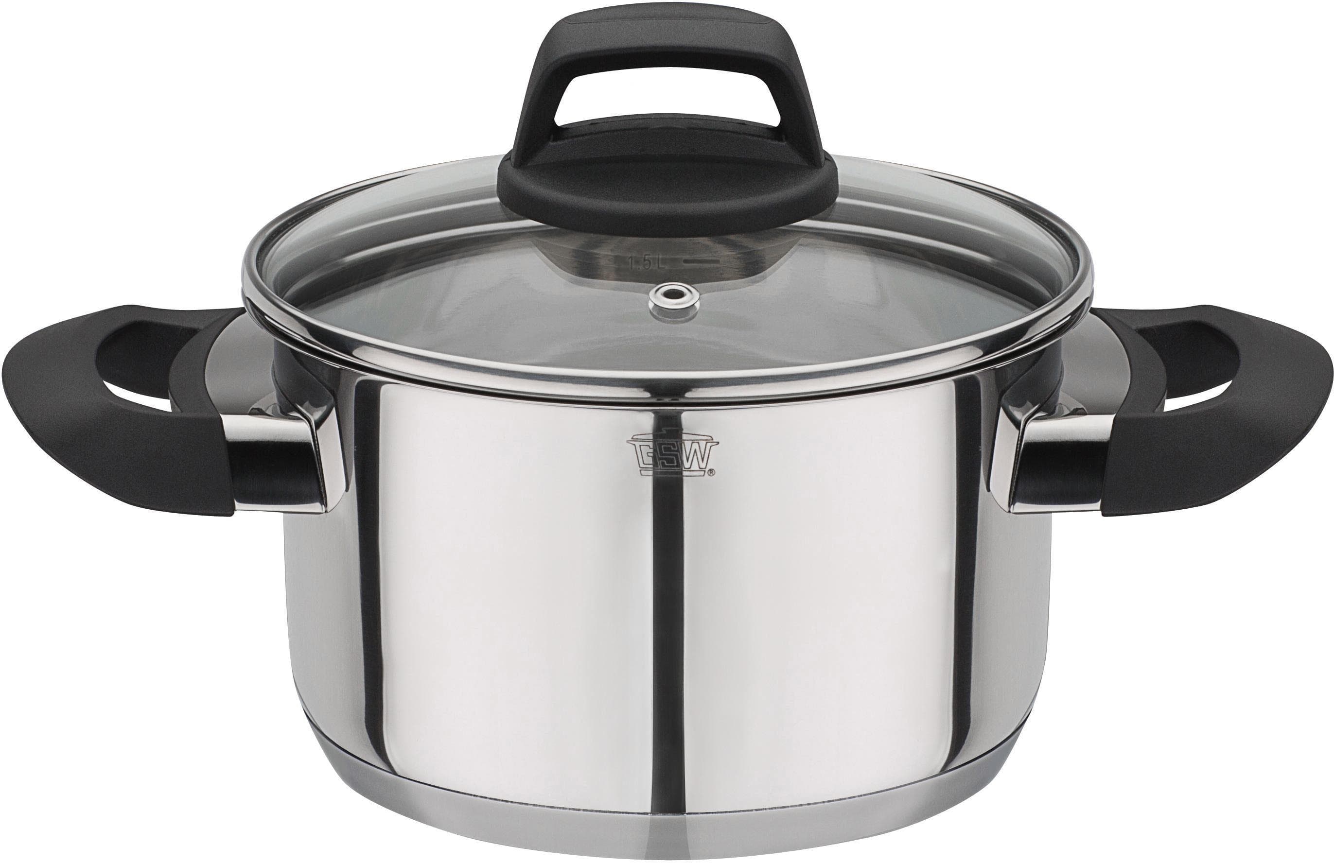 Fleischtopf GSW Como Silber Edelstahl Induktion 1,9 l